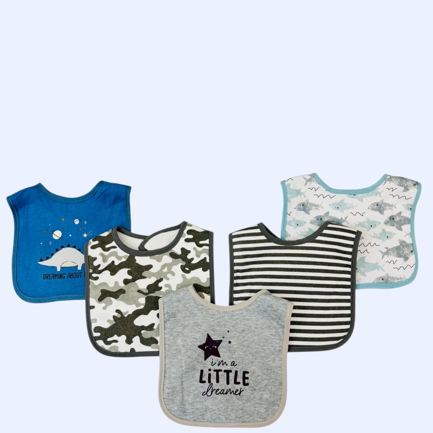 Fancy Baby Bibs Collection – Pack of 5

Product Highlights:

🍼 Stylish & Practical: A collection of 5 fancy bibs designed to keep your little one clean and adorable.

👦👧 Unisex Designs: Perfect for both baby boys and girls with charming patterns and colors.

🌟 Premium Quality: Soft, durable, and comfortable fabric ideal for newborns and toddlers.

🧼 Easy Maintenance: Machine washable and quick-drying for hassle-free cleaning.

🎁 Perfect Gift Option: A thoughtful and stylish gift for new parents.

💰 A