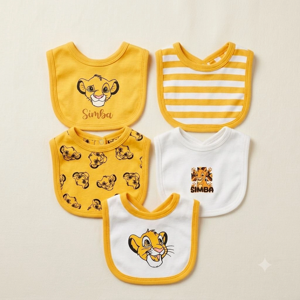 Branded Fancy Baby Bibs – Pack of 5