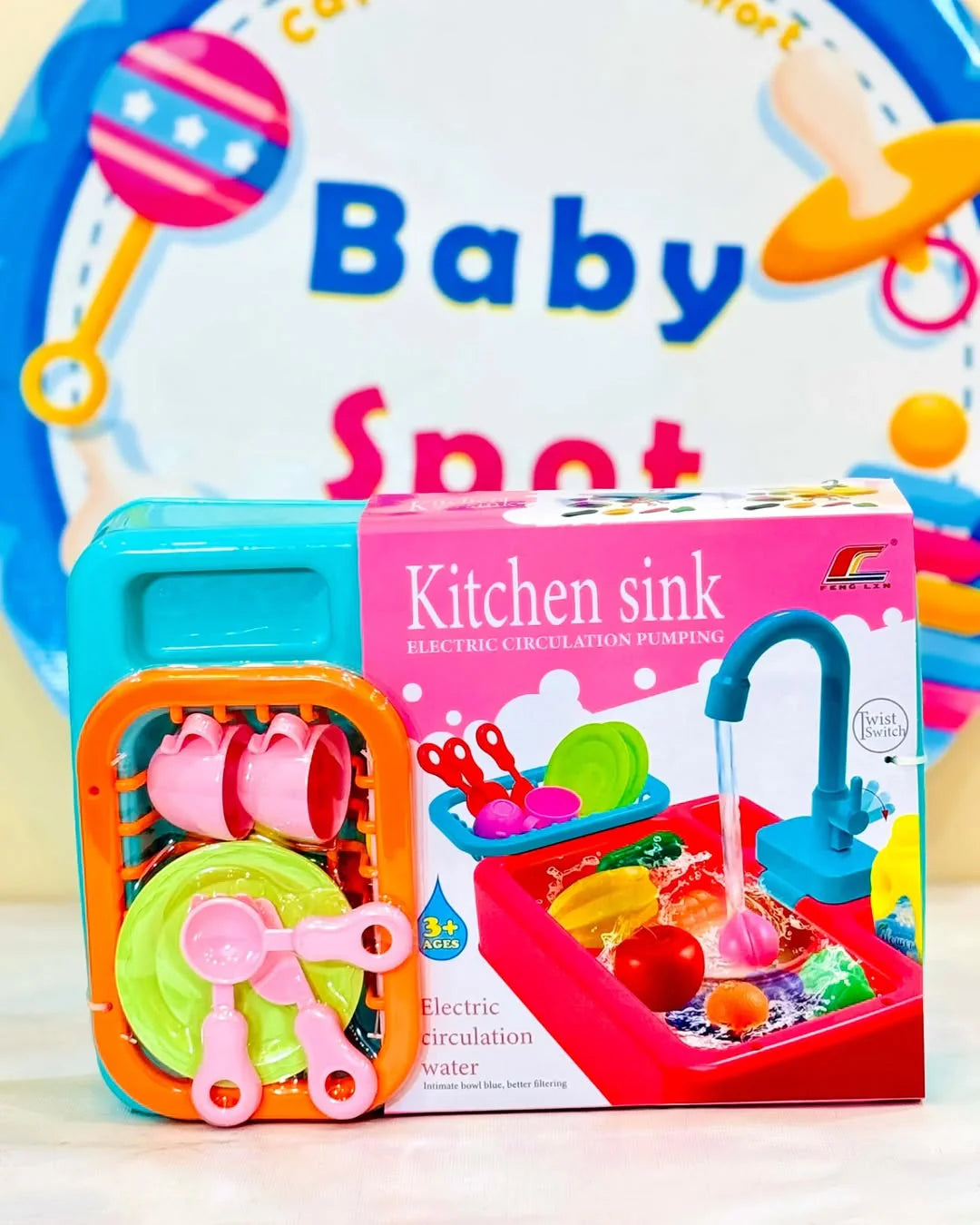 Kids' Battery-Operated Play Sink – Real Water Fun! 💦