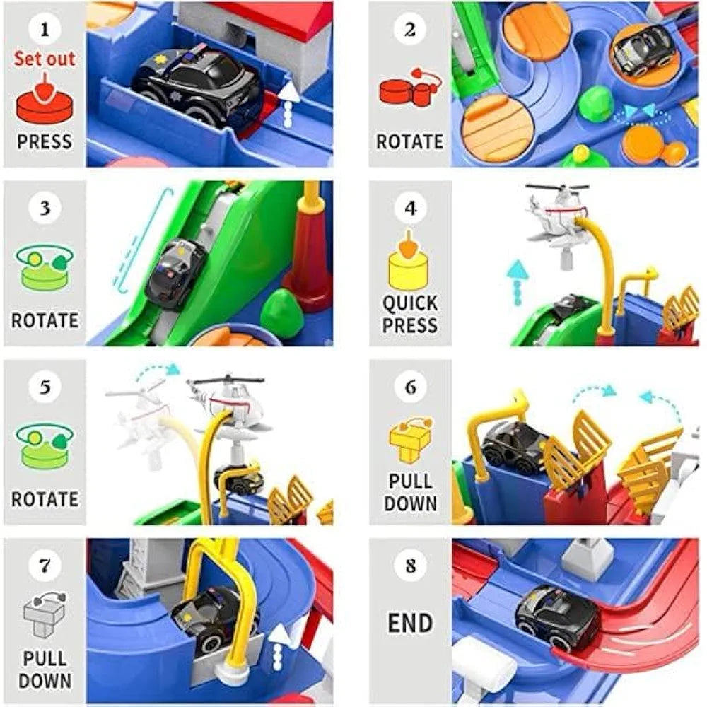 GoldiMec Race Tracks for Boys Adventure