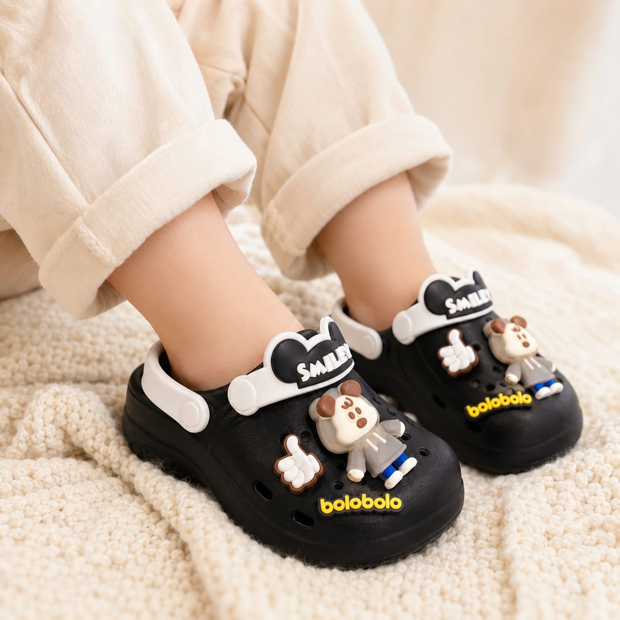 Kids Crocs Style, Baby Crocs Style, Toddler Crocs Style, Boys Crocs Style, Girls Crocs Style, Cartoon Slip-Ons, Kids Rubber Shoes, Baby Summer Shoes, Lightweight Kids Shoes, Breathable Baby Shoes, Adjustable Strap Shoes, Non-Slip Kids Shoes, Easy Clean Footwear, Imported Kids Shoes, Sizes 18–23