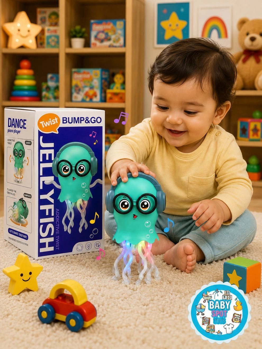 USB Rechargeable Dancing Squid Baby Toy