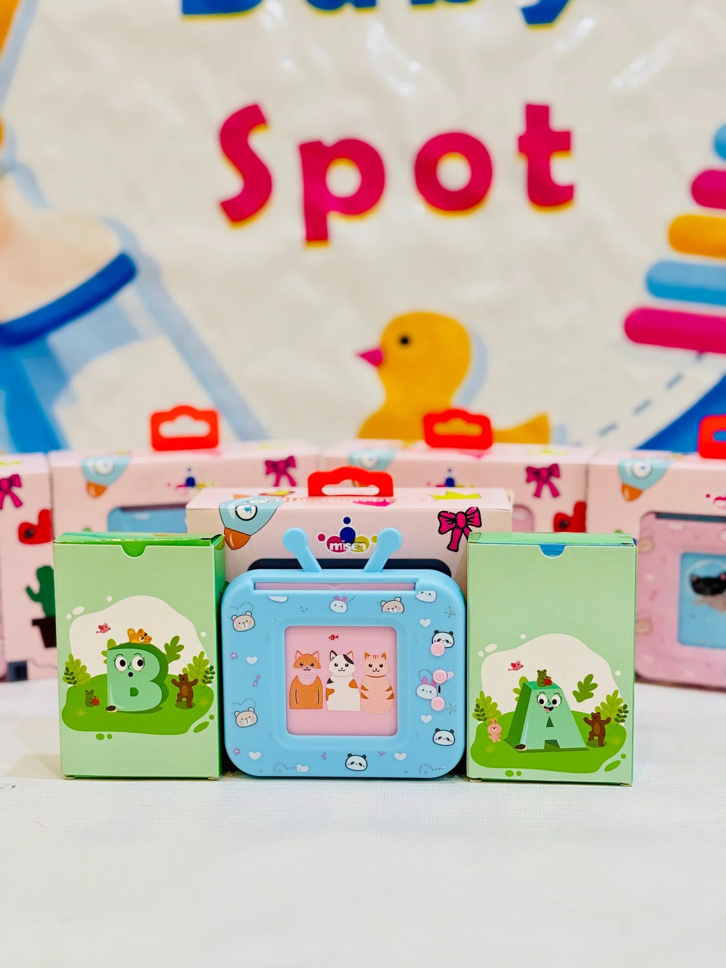 Bilingual Learning! 📚🎶

Make learning exciting and engaging with the Flash Card Reader Toy! Designed for preschoolers, this interactive educational tool helps children build vocabulary, recognize alphabets, and develop early reading skills through spoken words, sounds, and vibrant visuals – now in both English and Urdu!

🎓 Why Kids Love It?

🗣️ Bilingual Flash Cards – Hear words aloud in both English and Urdu for better pronunciation & understanding! 🔊📖
🎨 Colorful & Engaging – Fun visuals boost curio