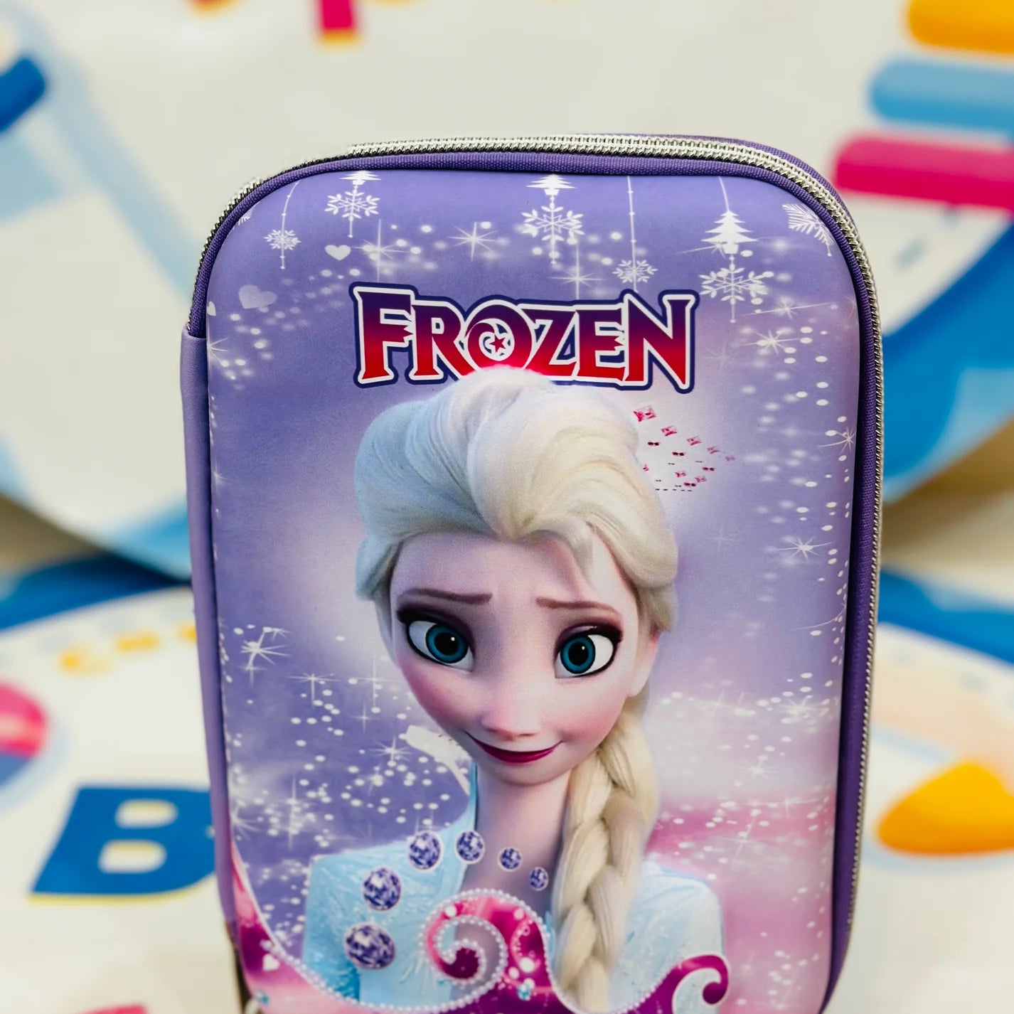 Frozen Pencil Case 3D Embossed On Fiber