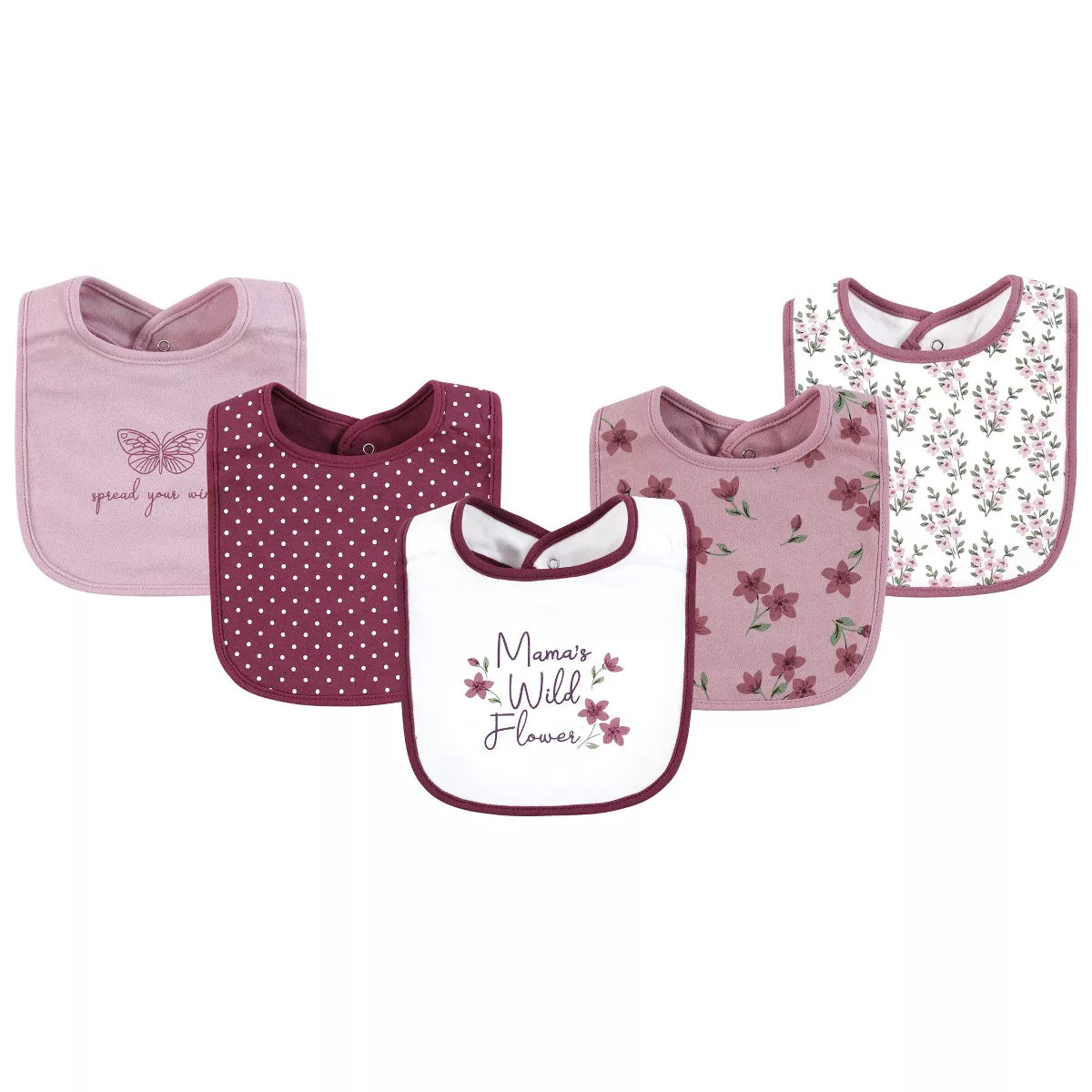Hudson Branded Fancy Baby Bibs – Pack of 5