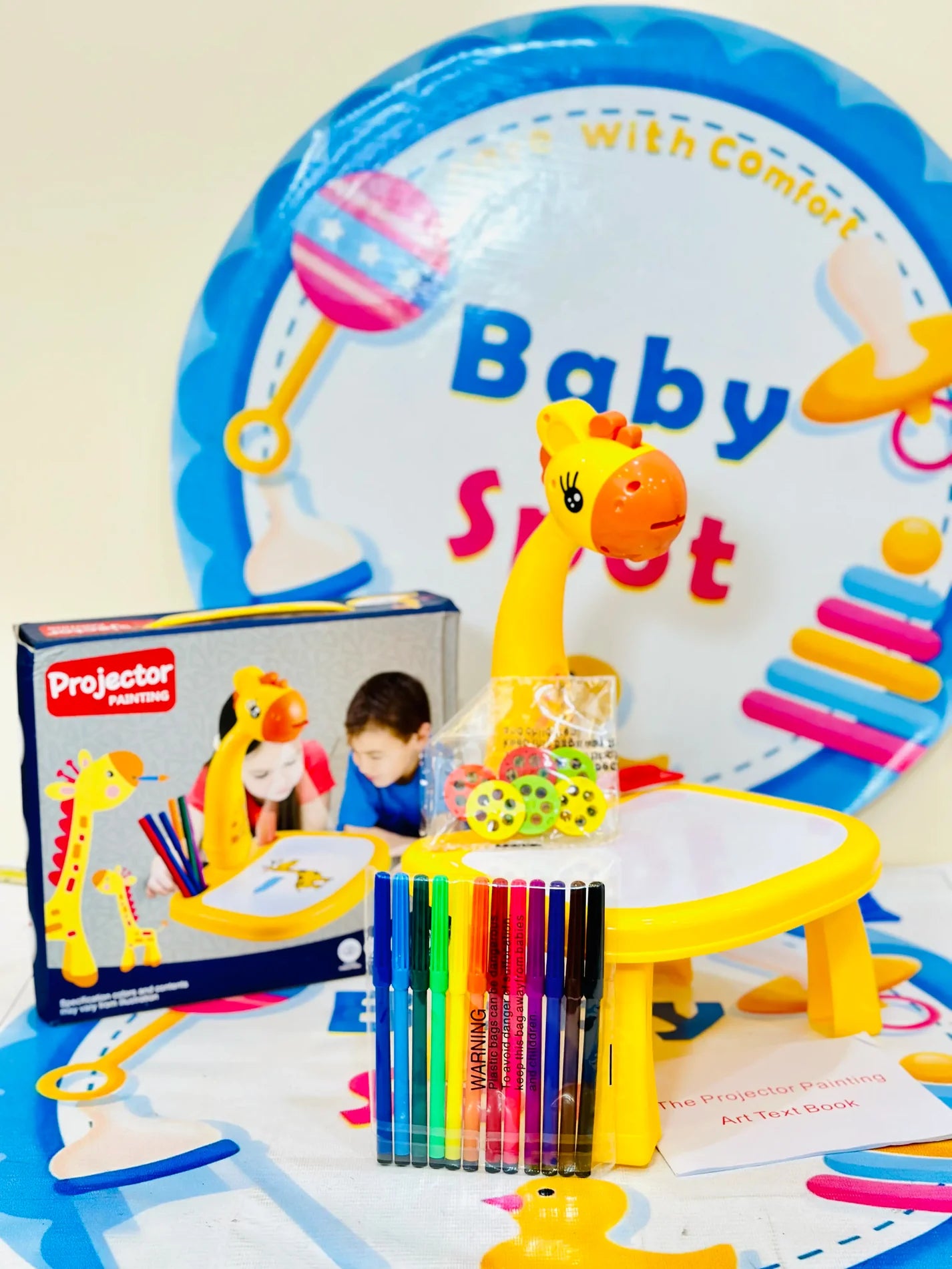 Giraffe Projector Drawing Desk – Creative Fun for Little Artists!