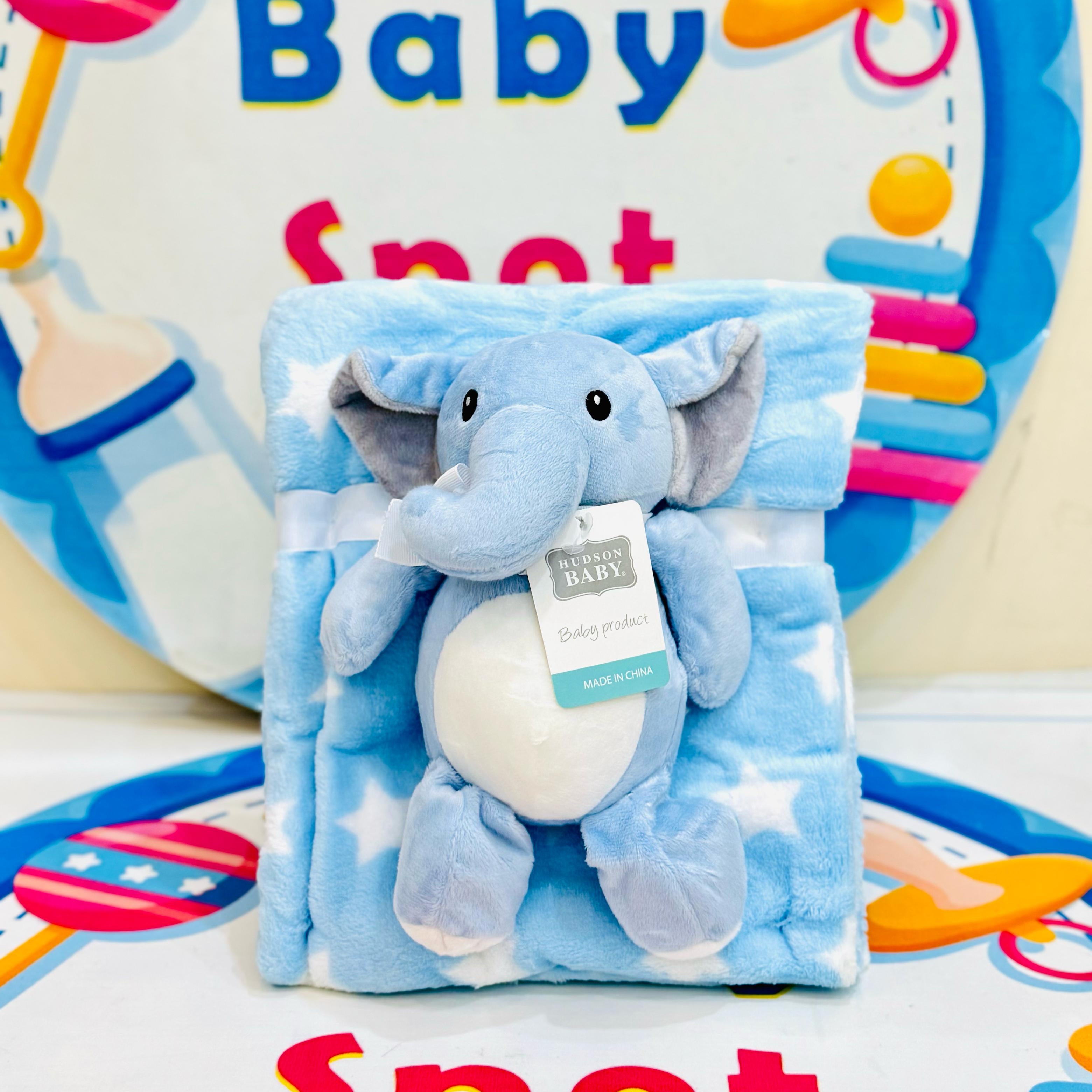 🧸 Hudson Baby Blanket with Stuff Toy