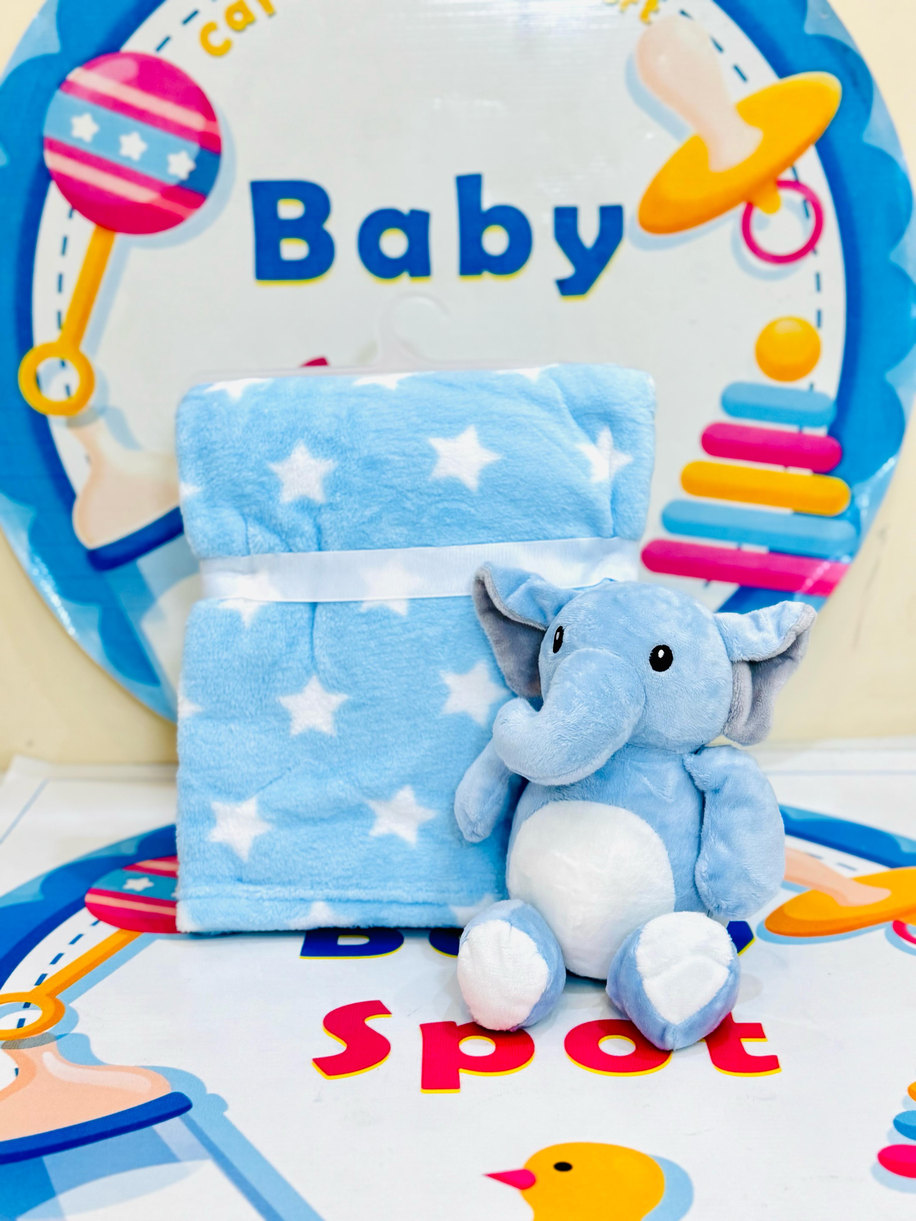🧸 Hudson Baby Blanket with Stuff Toy