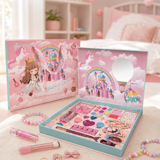 Children’s 2 in 1 unicorn Makeup & Jewellery Box – Glamour & Fun in One!