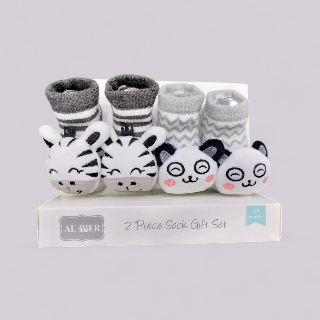 Baby Pack of 2 Socks Booties - Imported Premium Quality