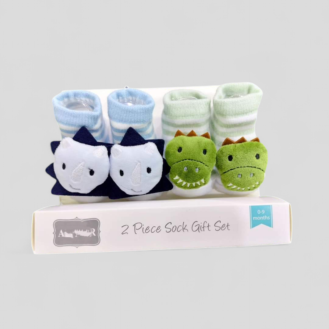 Baby Pack of 2 Socks Booties - Imported Premium Quality