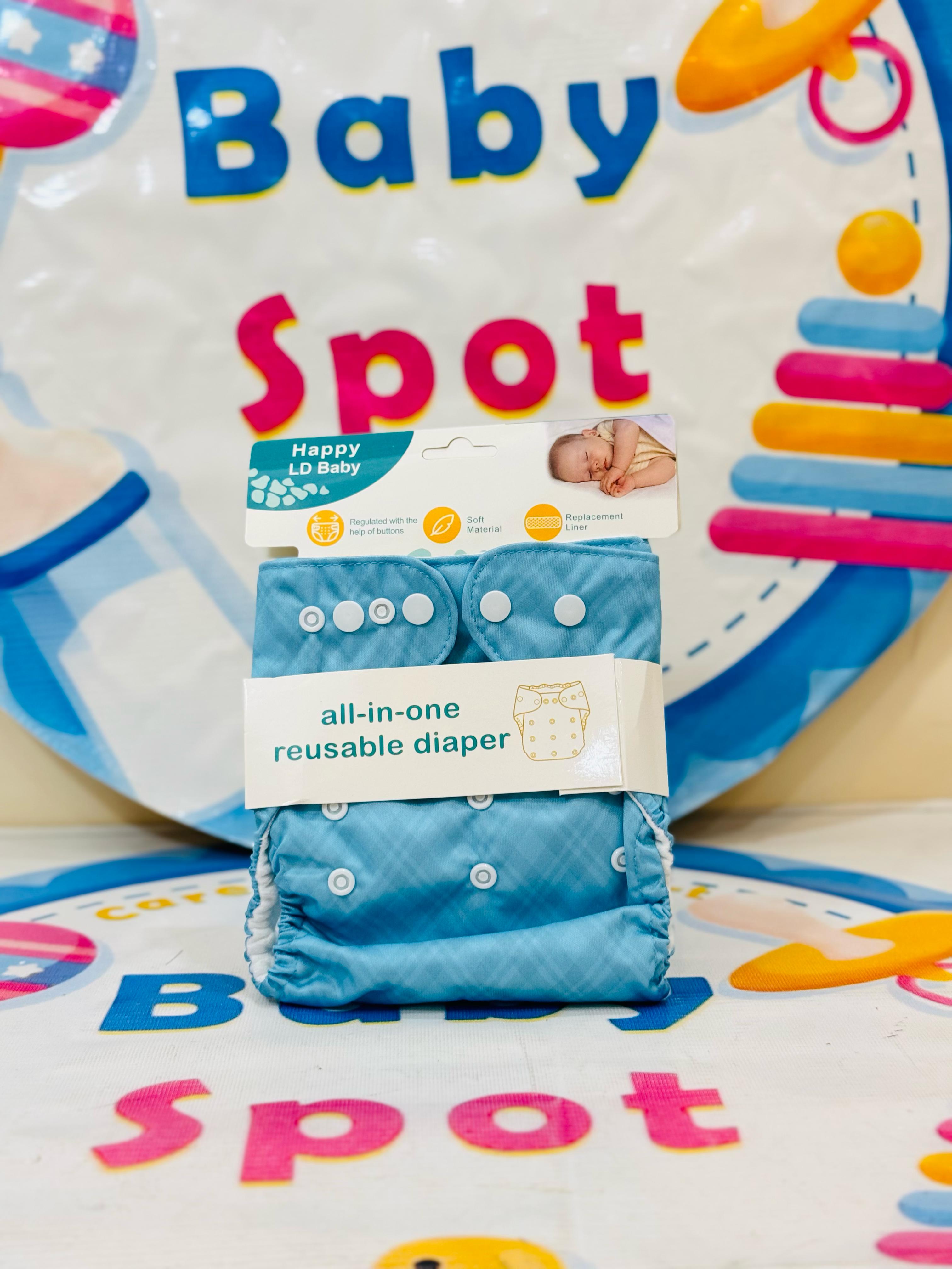 All in 1 reuseable Washable Diaper with liner(0-24m) adjustable