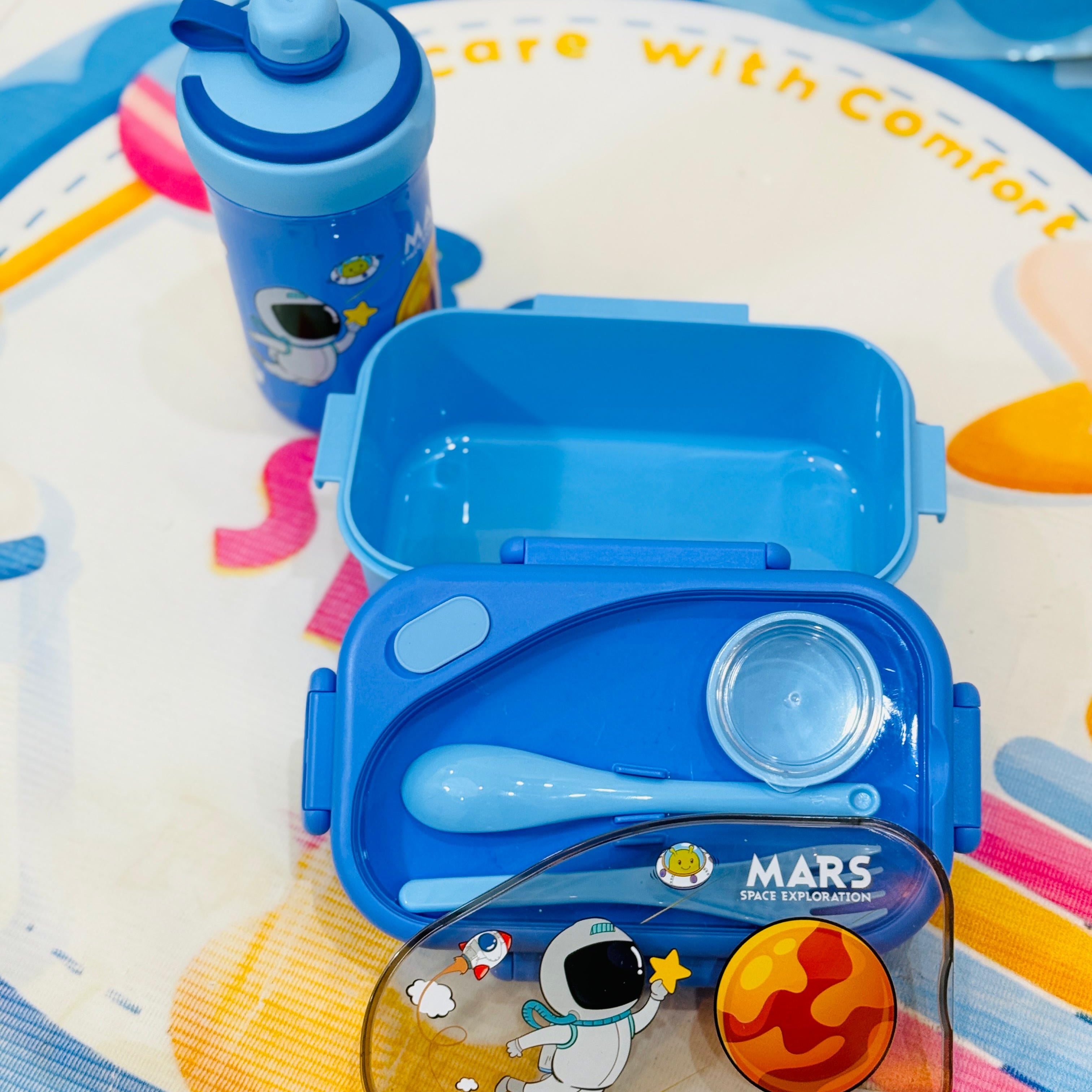 - Introducing our Kids Lunch Box + Water Bottle Combo – the perfect duo for school lunches! 🥪🍼

- Available in beautiful designs and vibrant colors that your kids will love! 🌈

- Leak-proof and durable, ensuring freshness and no spills during their school day.

- Easy to carry and lightweight, making it ideal for little hands. ✨

- Made with safe, BPA-free materials to keep your child healthy.

- Perfect for on-the-go meals – keeps food fresh and water cool for hours.

- Best combo deal for your little o