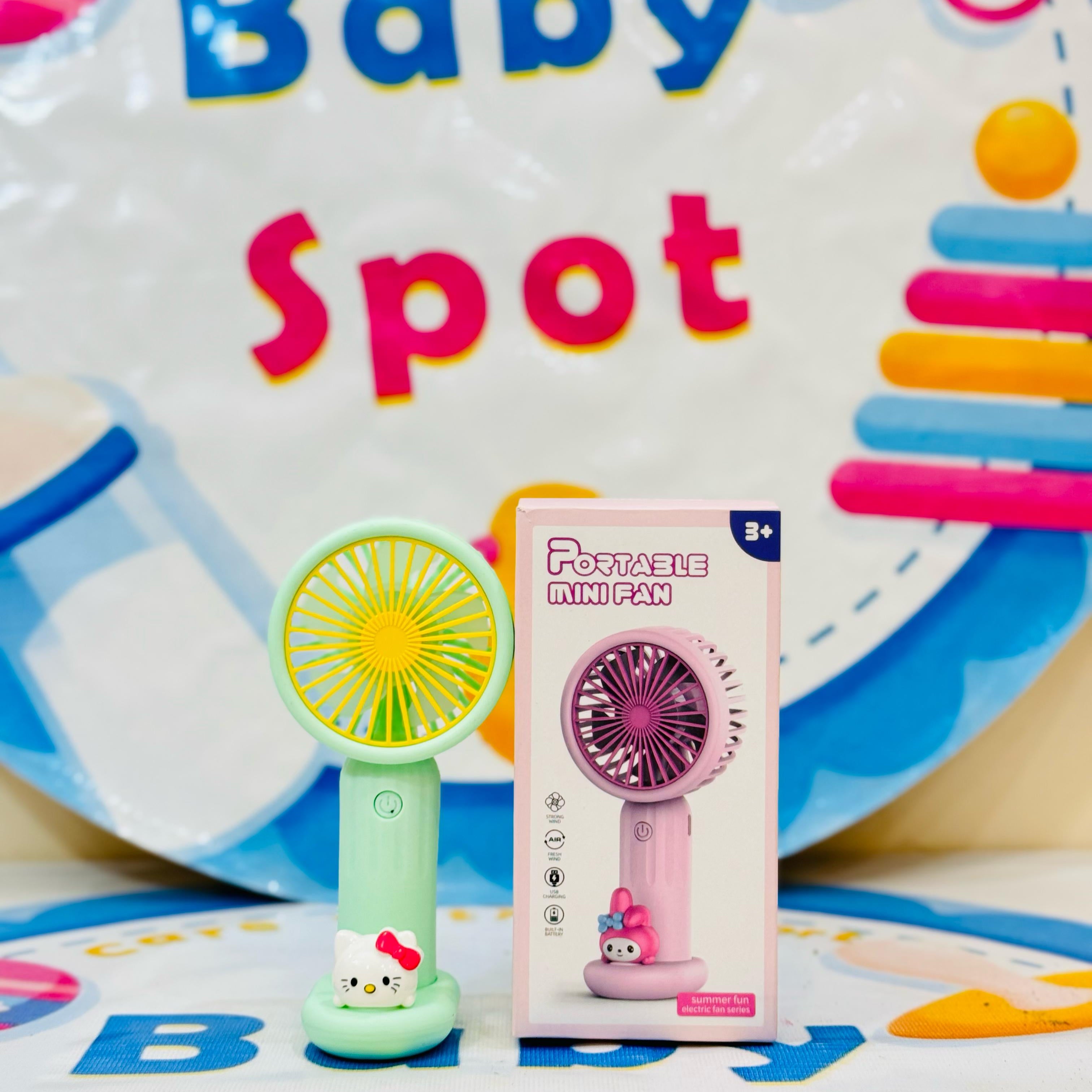 Imported Rechargeable Mini Electric Hand Fans

Cool Breeze On-The-Go!

Beat the heat with our cute and powerful mini electric fans, perfect for babies, moms & outdoor use – available in multiple fun designs & models!

Features:

Rechargeable & portable

Multiple stylish designs

Lightweight & baby-friendly

Ideal for strollers, diaper bags & travel

Perfect for:

Hot summer outings

Keeping your baby cool

Gifting & everyday use

Shop Now at: www.babyspotofficial.pk

Trusted Baby Store | Fast Delivery All O