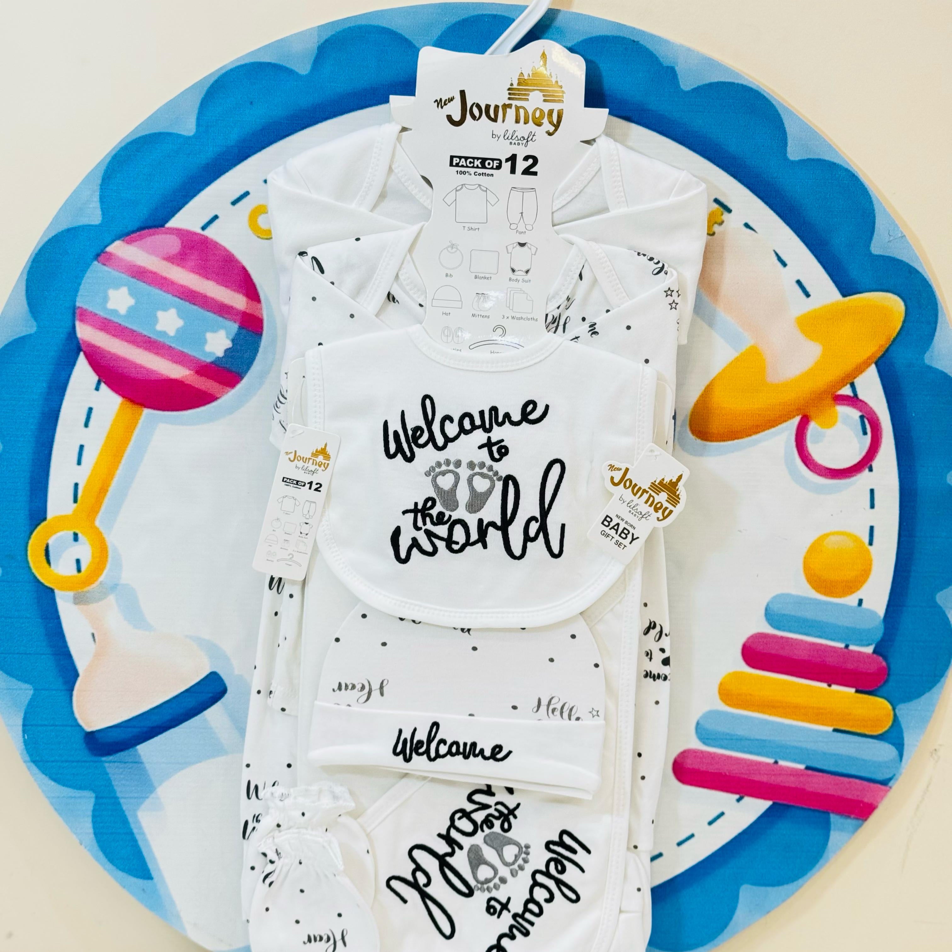 12 pcs baby starter set collection (White)