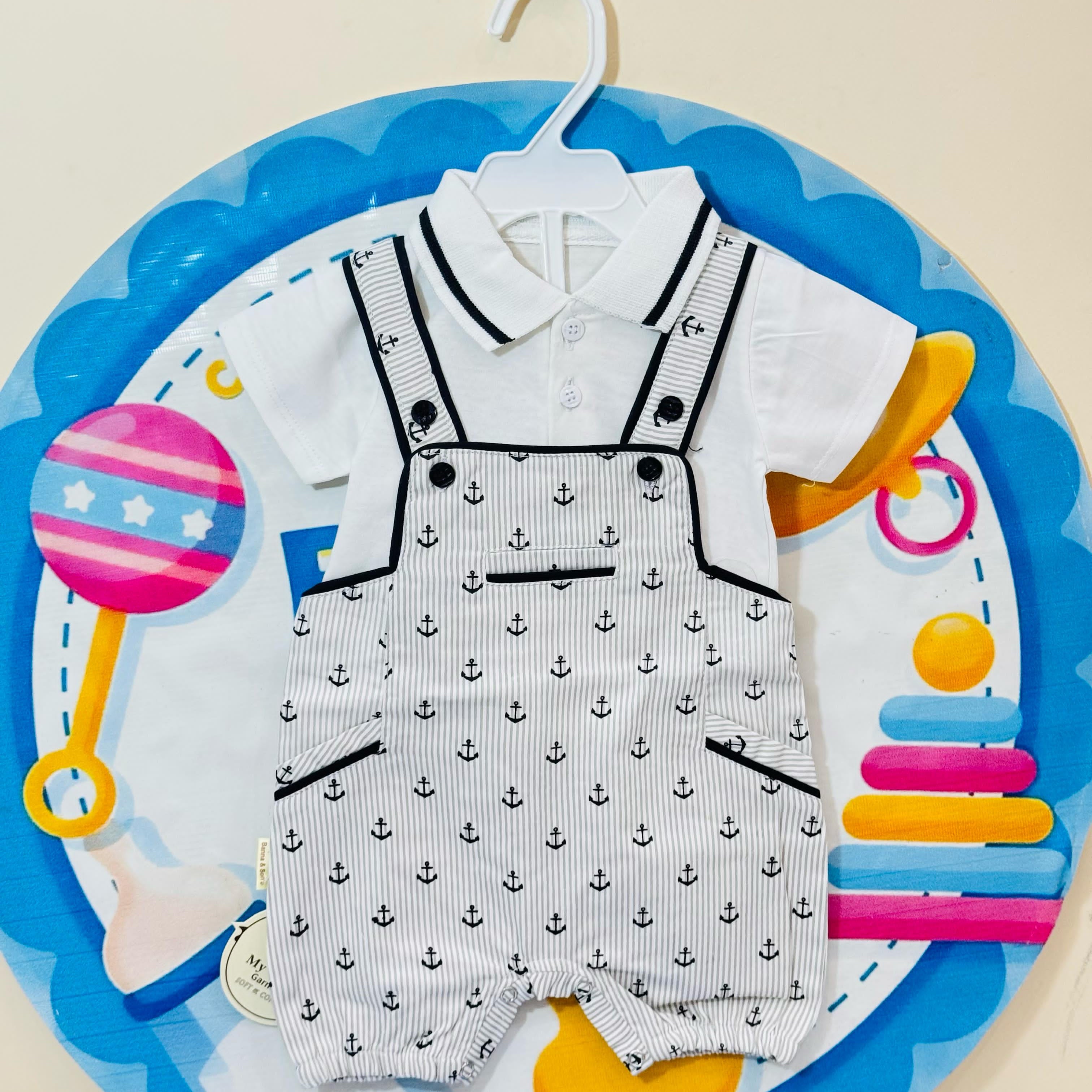 Imported Baby Rompers Collection – Premium Quality
Your baby’s comfort meets adorable sailor-style fashion!

• Sizes: 0-3 & 3-6 6-9 months
• Price: Rs. 1450 only
• Designs: Cute anchor prints with buttoned suspenders
• Fabric: Soft, breathable imported material – ideal for summer

These premium baby rompers are perfect for everyday wear or special outings. The overall style with collared shirt gives a charming look while ensuring maximum comfort for your newborn.

Order now from Pakistan’s favorite baby onl