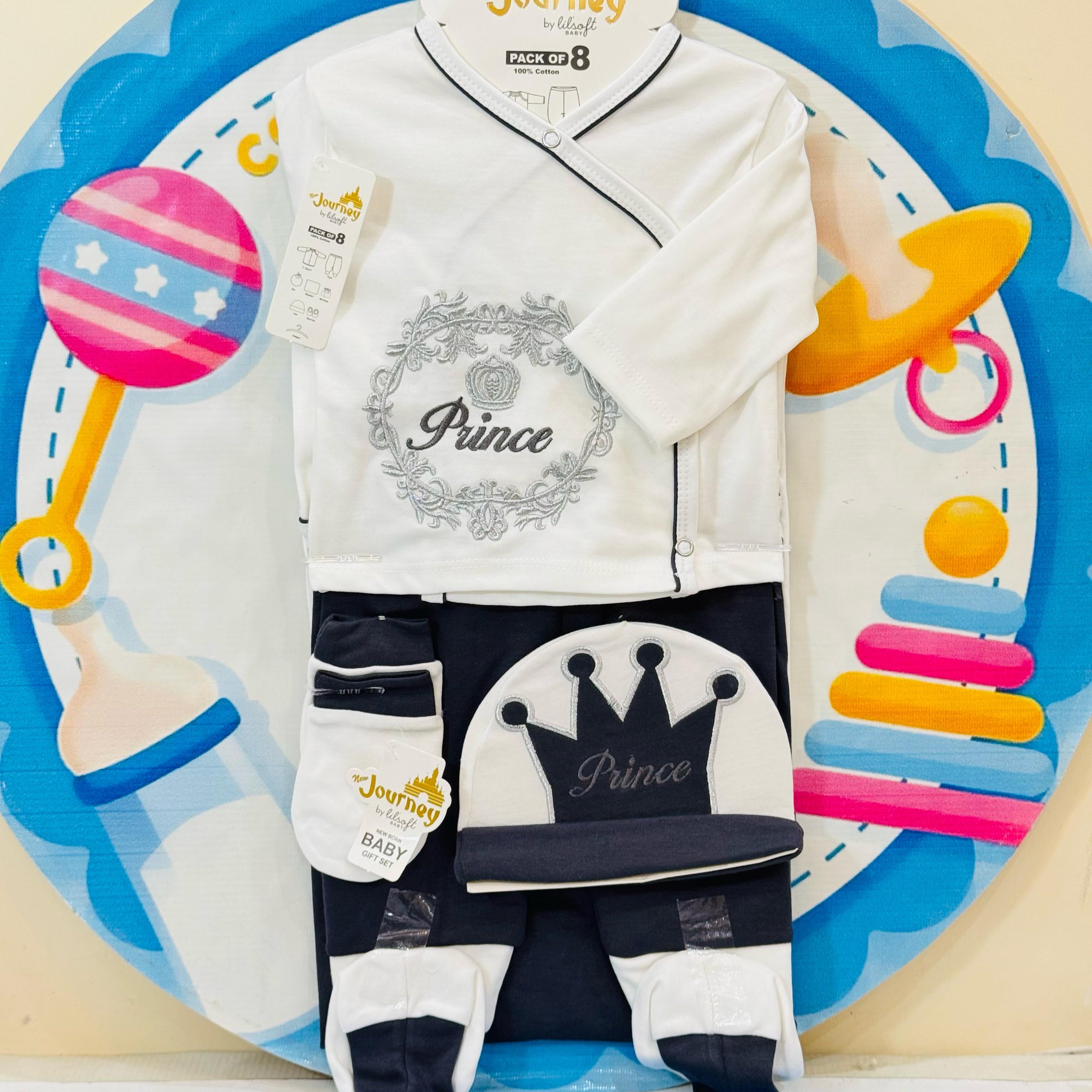 8-Pcs Starter Set for Little Prince – Newborn Must-Have!