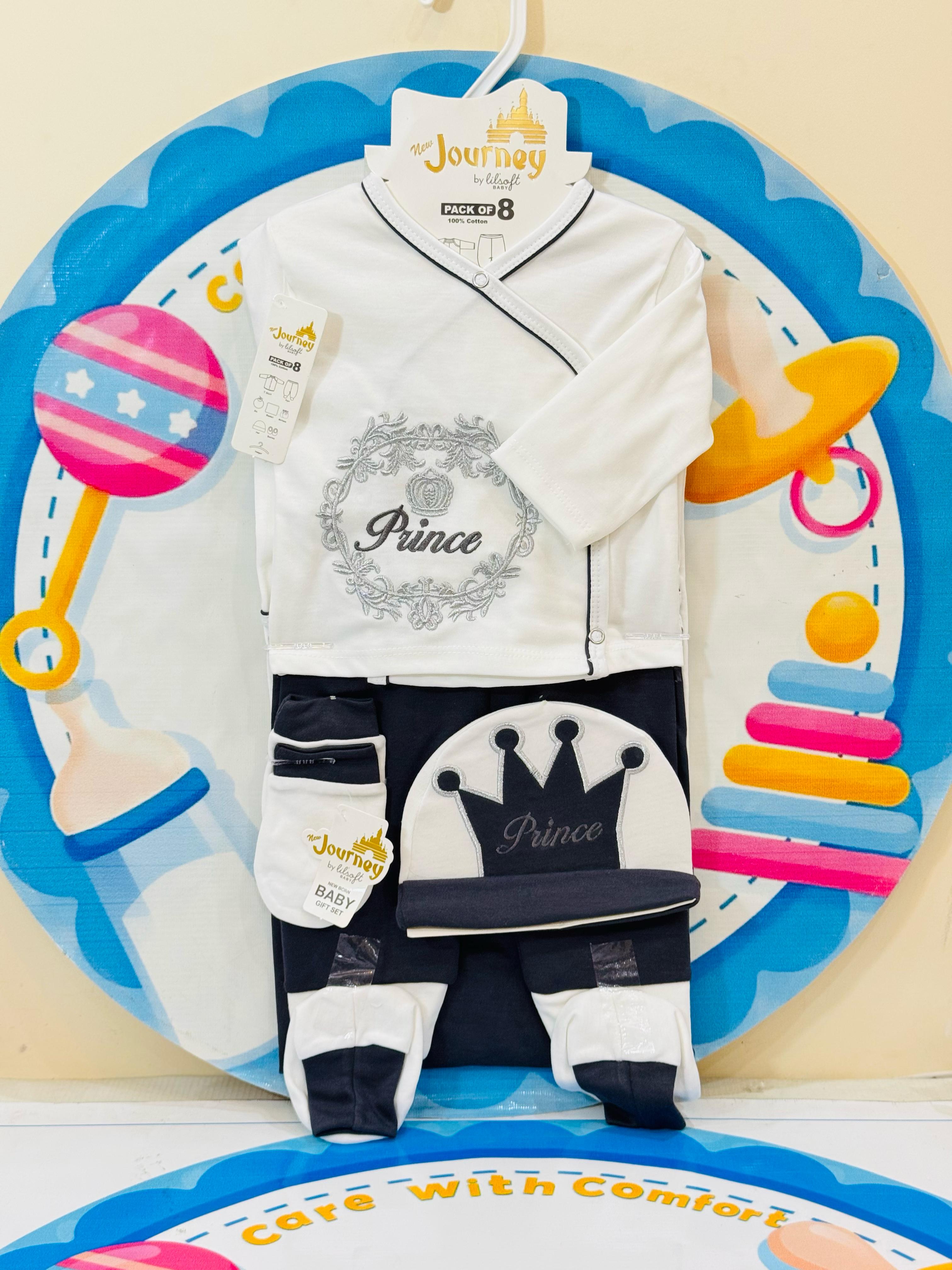 8-Pcs Starter Set for Little Prince – Newborn Must-Have!