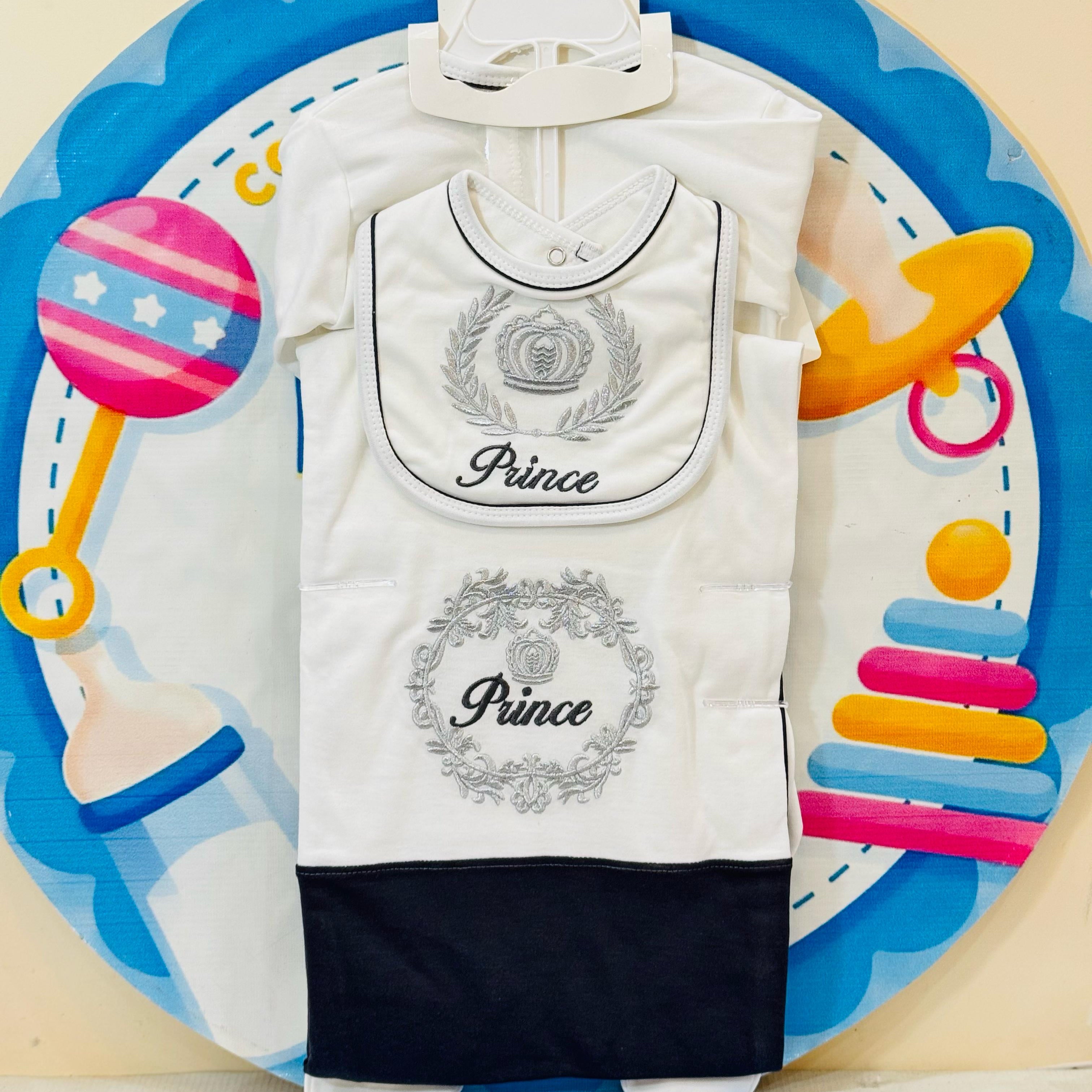 Premium 8-Pcs Starter Set for Little Prince – Newborn Must-Have!
Introducing our luxurious 8-piece baby boy starter set, thoughtfully curated to welcome your newborn with love and comfort.

• Includes: Pajama, Shirt, Wrapping Sheet, Bib, Cap, Mittens, Booties & a Matching Hanger
• Size: 0-3 Months
• Material: Super Soft & Breathable Fabric – Gentle on delicate baby skin
• Colors: Available in 5 Beautiful Shades
• Perfect For: Baby showers, gifting, hospital bag, and daily newborn wear

This adorable baby bo