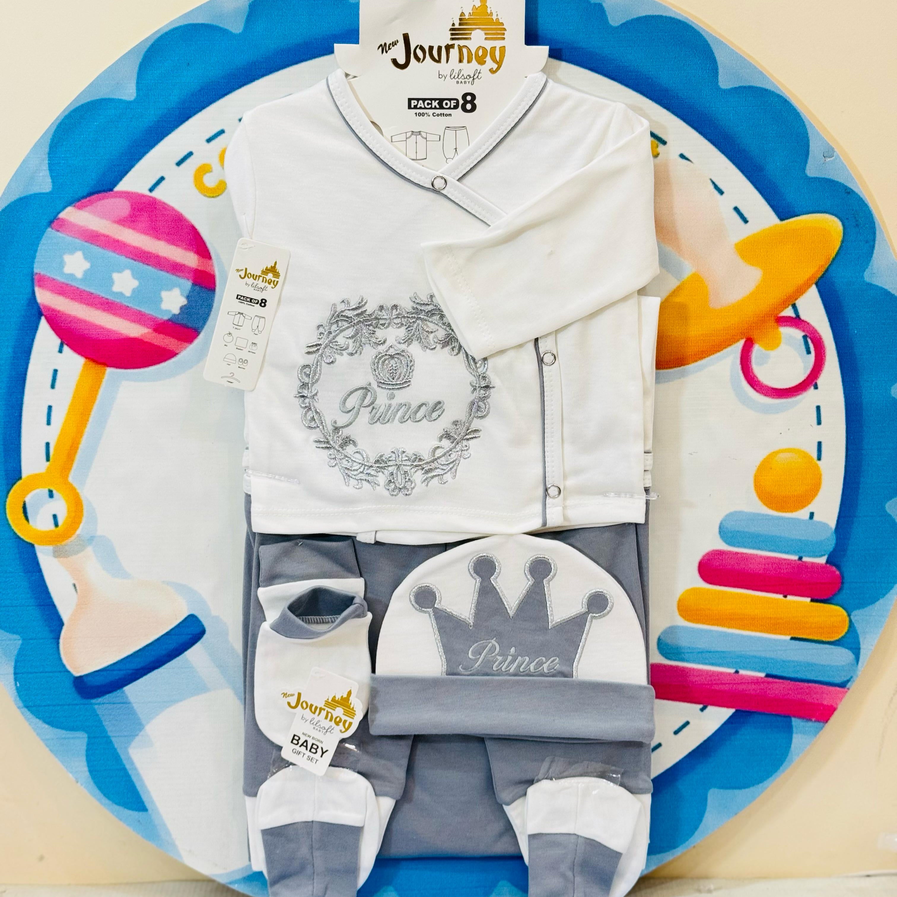 8-Pcs Starter Set for Little Prince – Newborn Must-Have!