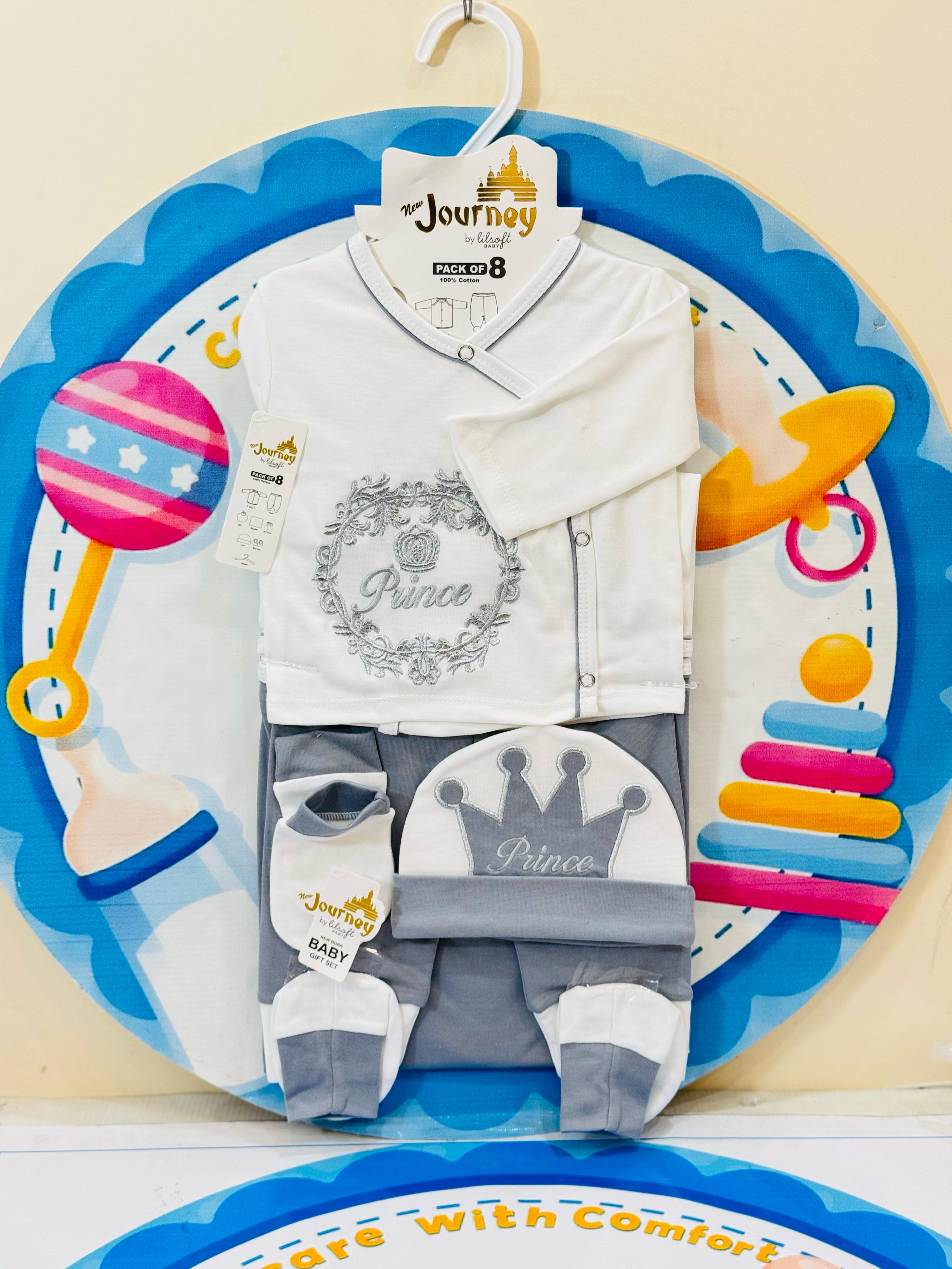 8-Pcs Starter Set for Little Prince – Newborn Must-Have!