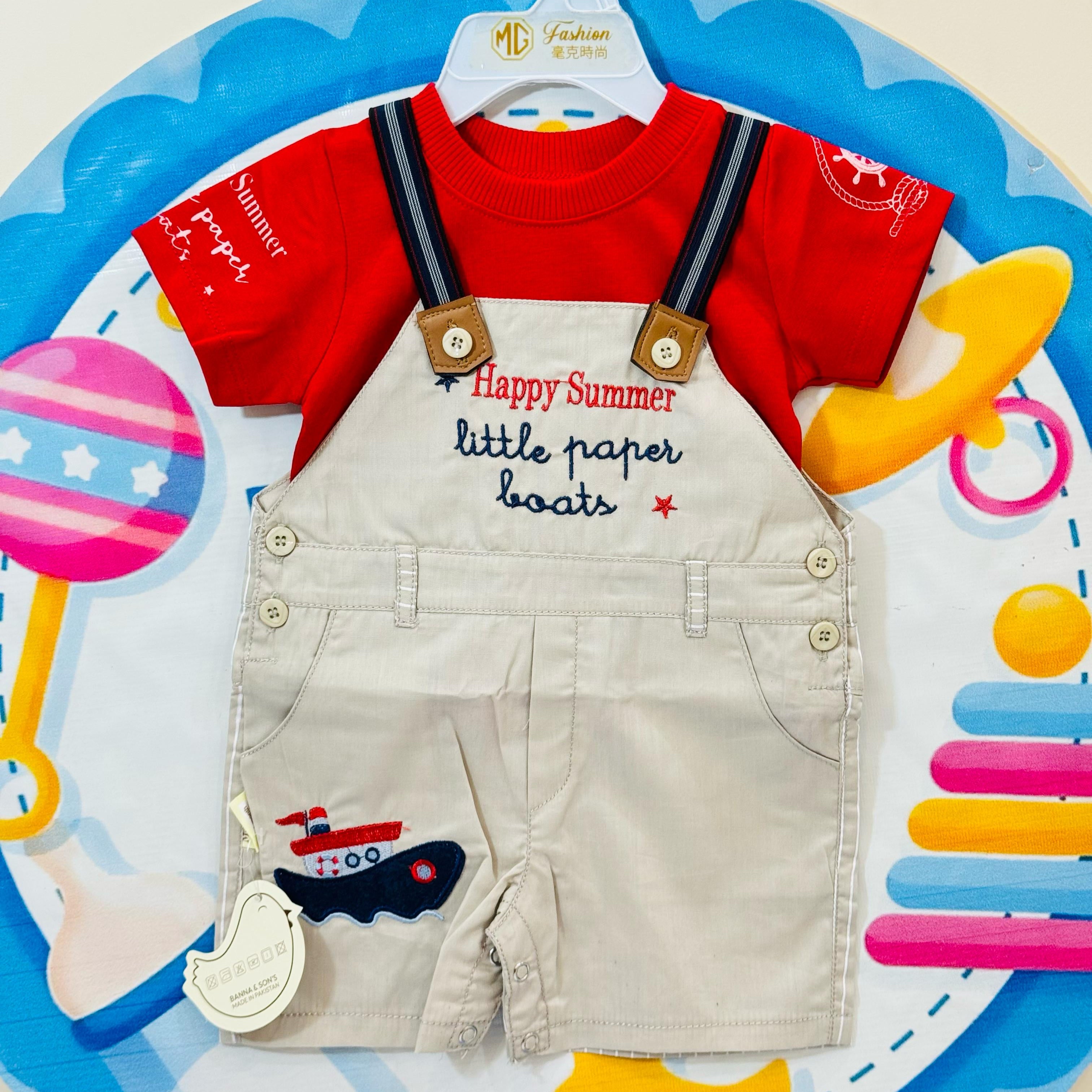 Imported Baby Rompers Collection – Premium Quality
Your baby’s comfort meets adorable sailor-style fashion!

• Sizes: 0-3 & 3-6 6-9 months
• Price: Rs. 1350 only
• Designs: Cute anchor prints with buttoned suspenders
• Fabric: Soft, breathable imported material – ideal for summer

These premium baby rompers are perfect for everyday wear or special outings. The overall style with collared shirt gives a charming look while ensuring maximum comfort for your newborn.

Order now from Pakistan’s favorite baby onl