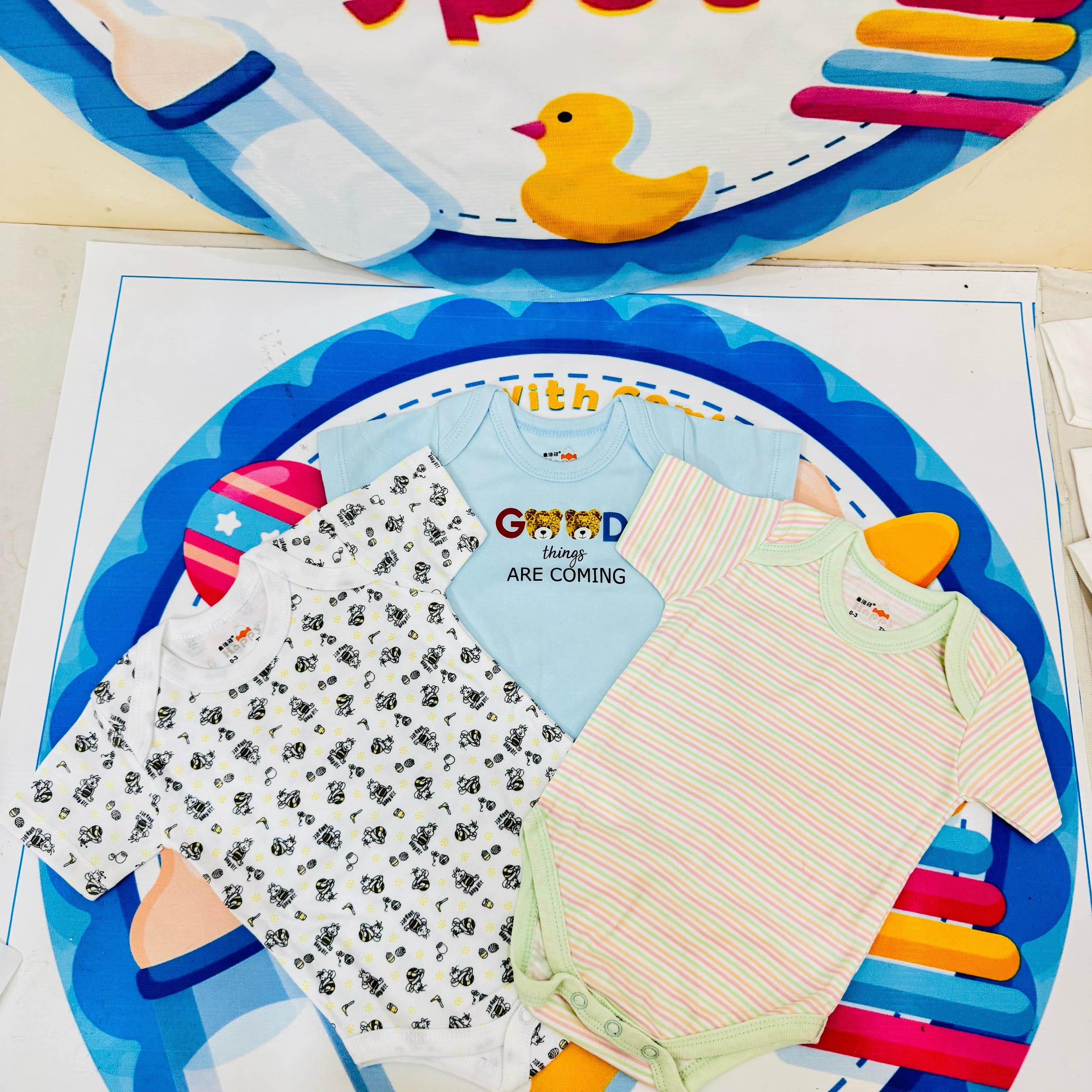 Baby Bodysuits Collection – Set of 3 (Half Sleeves)