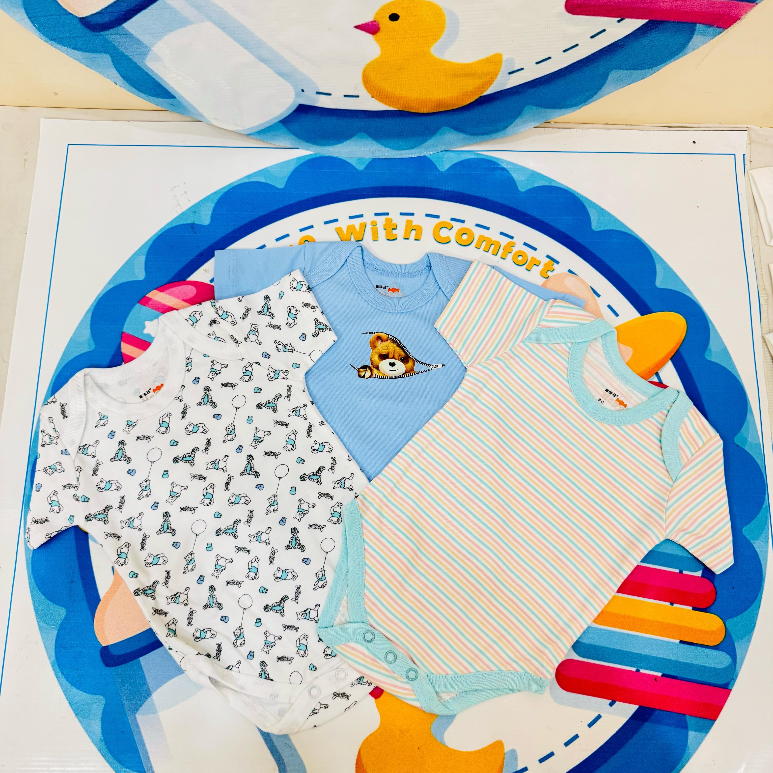 Baby Bodysuits Collection – Set of 3 (Half Sleeves)