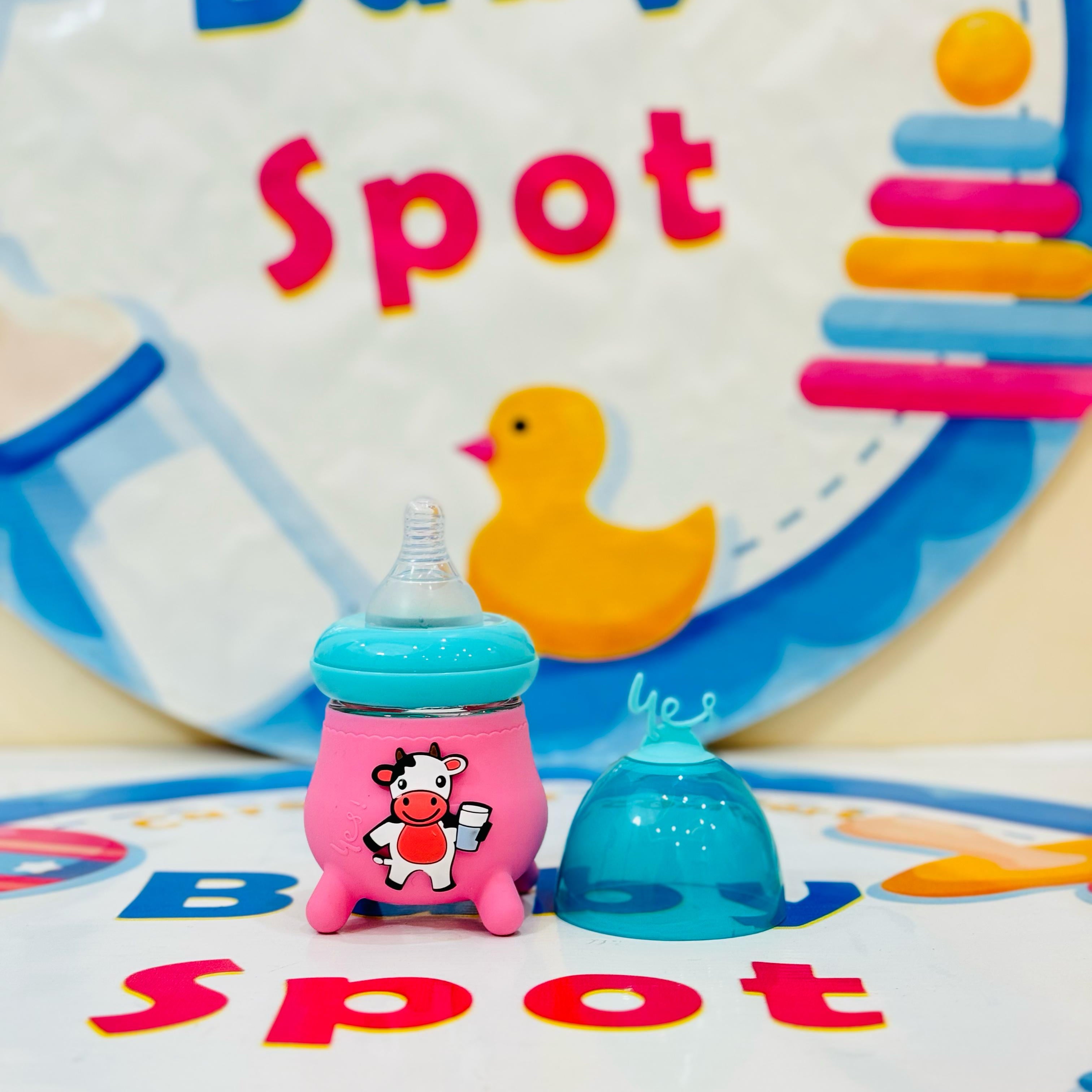 🍼✨ Premium Range Baby Glass Feeder Collection with Silicone Cover ✨🍼

Ensure safe and comfortable feeding with our baby glass feeder – designed with a protective silicone cover for extra grip and safety! 👶💖

💖 Product Features:

✔️ Premium Quality: Made from high-quality glass – BPA-free and safe for babies.
✔️ Silicone Cover: Provides extra protection and a non-slip grip.
✔️ Easy to Clean: Resistant to stains and odors – perfect for everyday use.
✔️ Perfect Size: 120ml capacity – ideal for newborns an