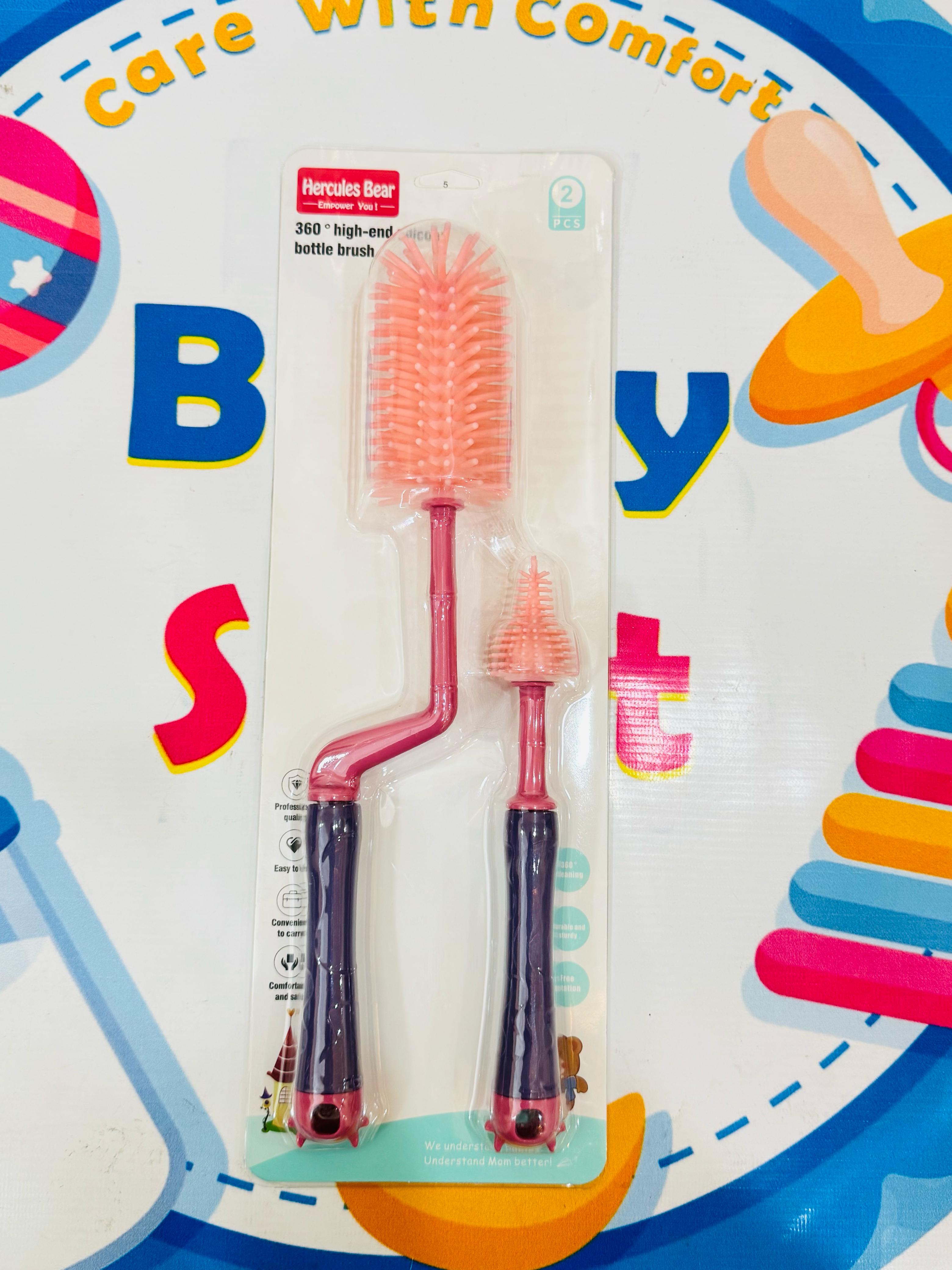 🍼✨ Premium Silicone Baby Feeder Brushes (360° Rotation) ✨🍼
Your baby's hygiene starts with the perfect clean! 👶💧

Introducing our high-end silicone bottle brush set – designed for effortless cleaning, maximum hygiene, and mom-approved convenience 💕

🔹 Product Features:
✔️ 360° Rotation for deep cleaning
✔️ Made from soft, durable & food-grade silicone
✔️ Scratch-free & safe for all bottle types
✔️ Ergonomic grip – easy to handle
✔️ Includes 2 brushes – for bottle + nipple
✔️ Anti-bacterial & heat-resi