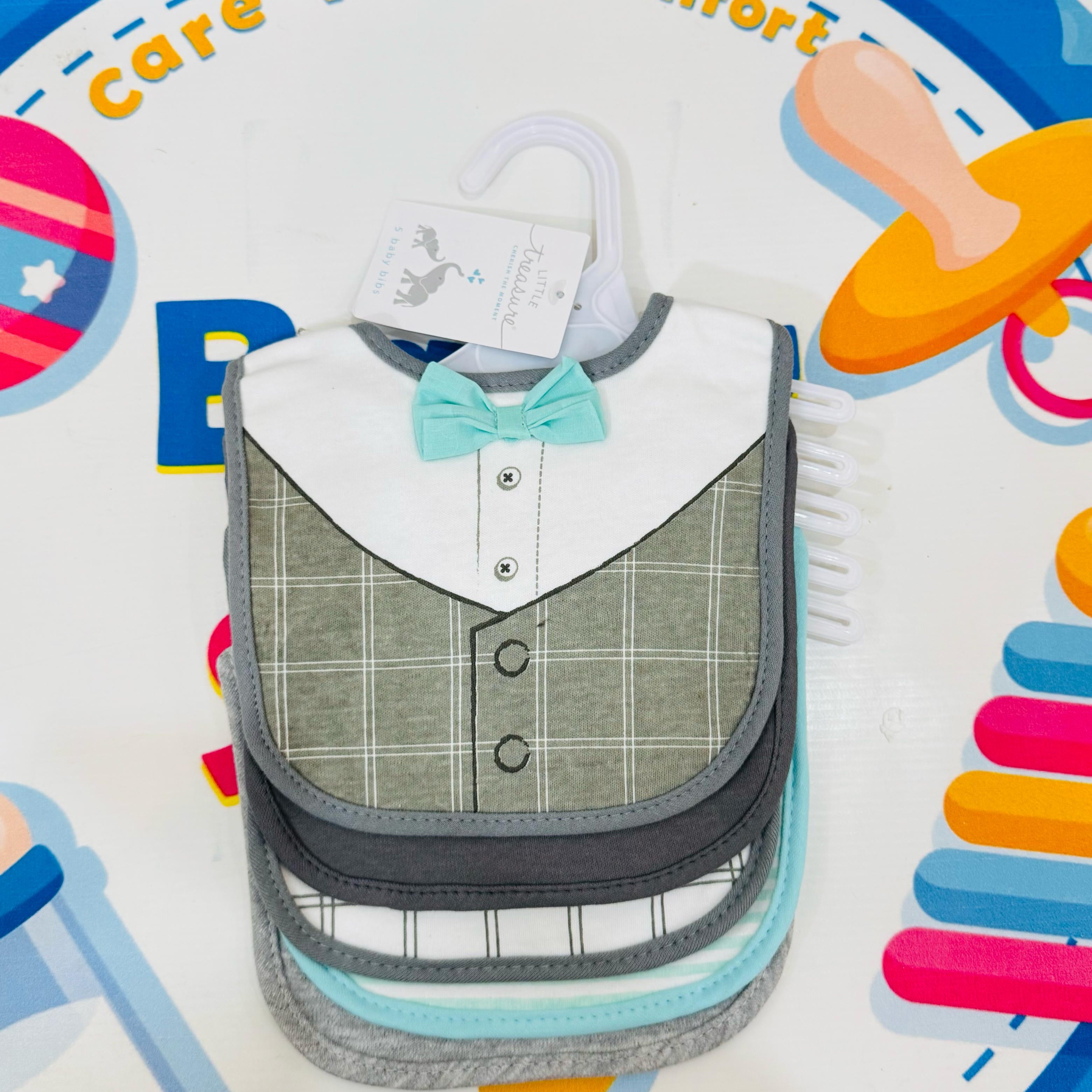 Hudson Branded Fancy Baby Bibs – Pack of 5

Product Features:

🍼 Premium Quality: Hudson-branded pack of 5 fancy bibs for stylish and functional baby care.

👦👧 Unisex Designs: Suitable for both baby boys and girls with versatile and adorable patterns.

🌟 Soft & Comfortable: Crafted with gentle materials, ensuring your baby’s comfort during feeding time.

🧼 Easy to Clean: Machine washable and durable for daily use.

🎁 Perfect Gift Idea: A thoughtful and essential addition to any baby care collection.

