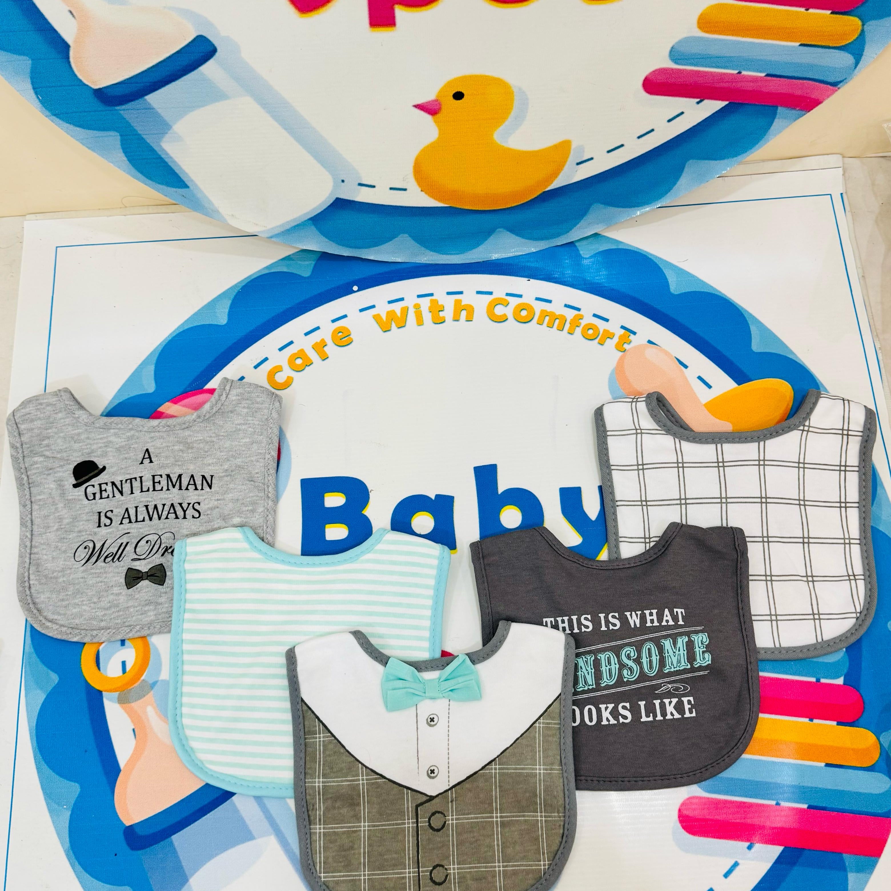Hudson Branded Fancy Baby Bibs – Pack of 5

Product Features:

🍼 Premium Quality: Hudson-branded pack of 5 fancy bibs for stylish and functional baby care.

👦👧 Unisex Designs: Suitable for both baby boys and girls with versatile and adorable patterns.

🌟 Soft & Comfortable: Crafted with gentle materials, ensuring your baby’s comfort during feeding time.

🧼 Easy to Clean: Machine washable and durable for daily use.

🎁 Perfect Gift Idea: A thoughtful and essential addition to any baby care collection.

