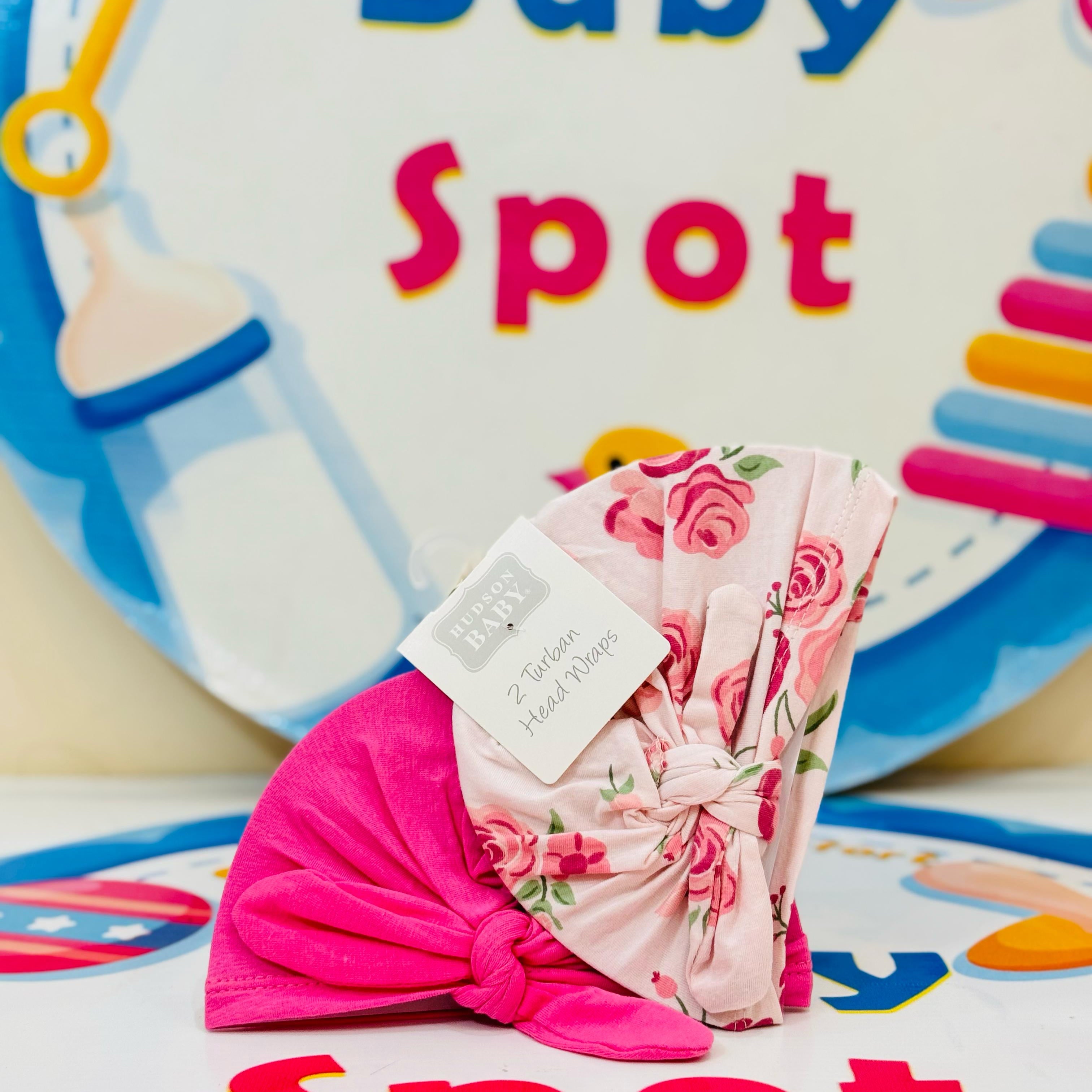 Baby Turban Caps – Set of 2 in Adorable Designs