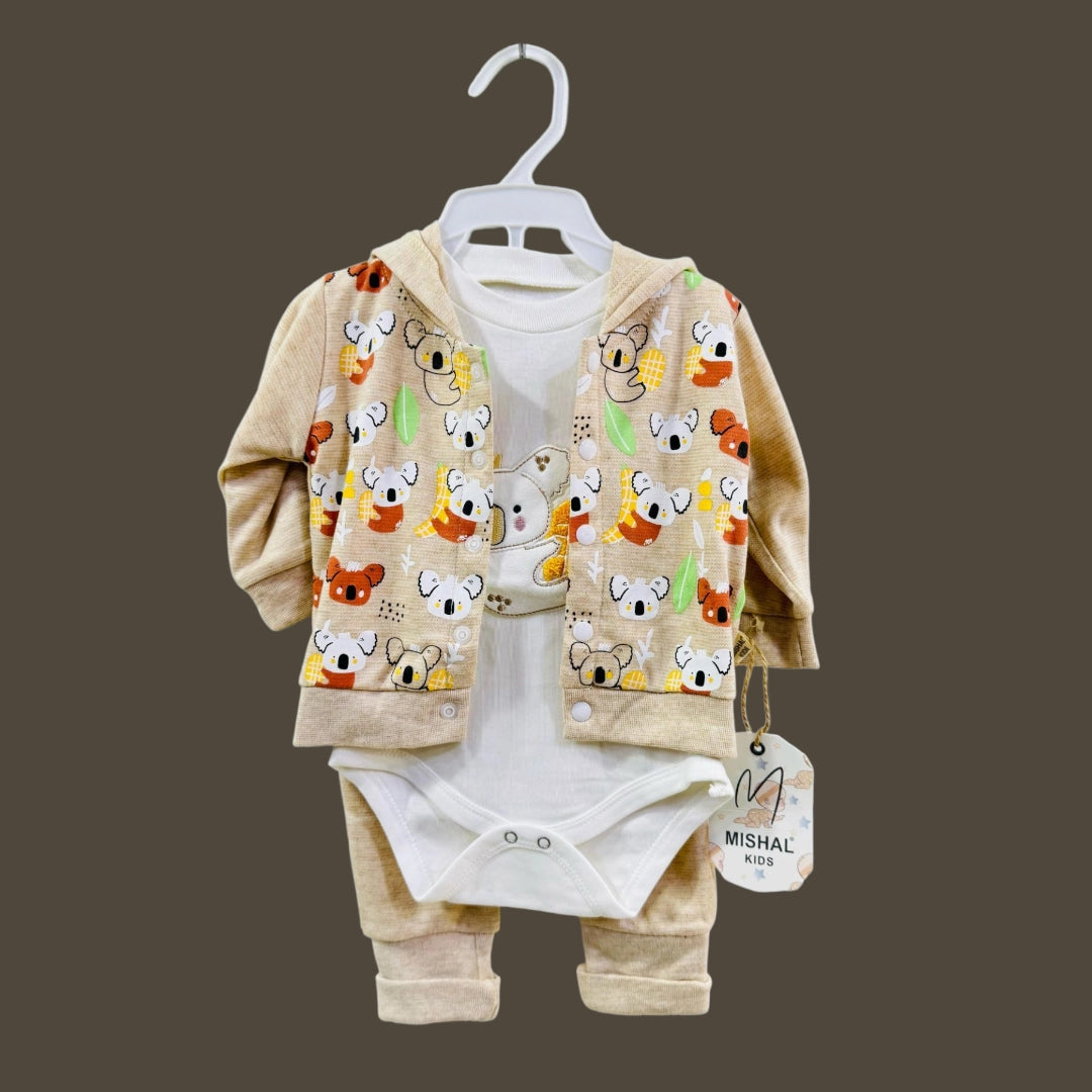 3-Piece Baby Dress Set (0–6 Months)