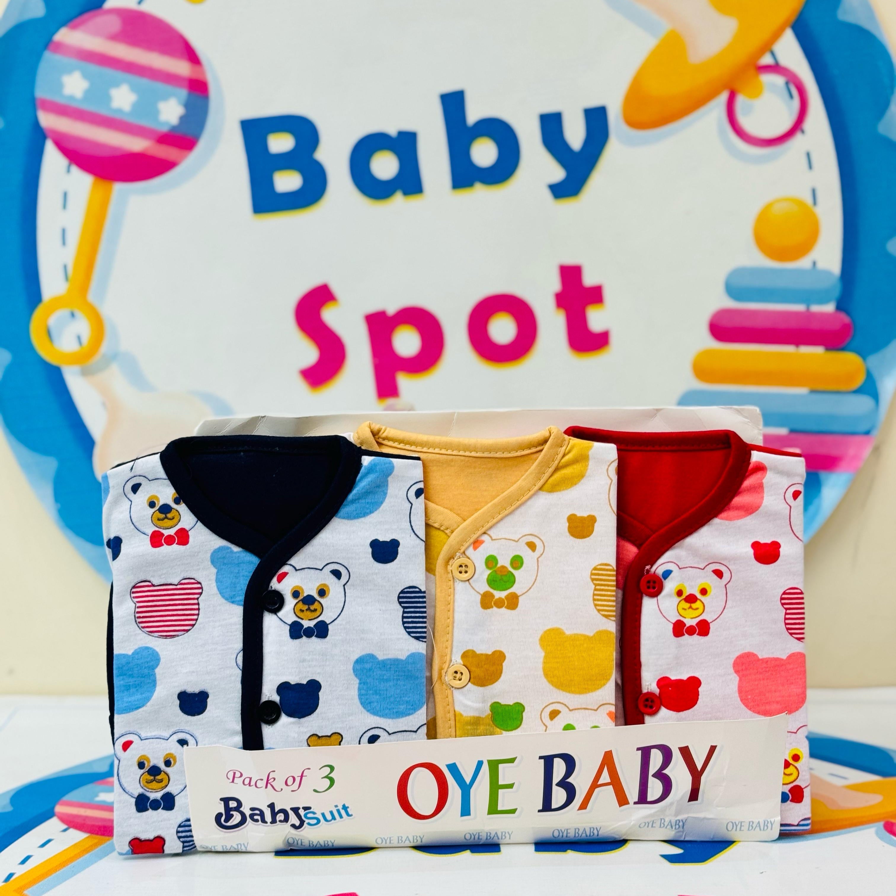 Baby Suits Set – Pack of 3 with Matching Cap