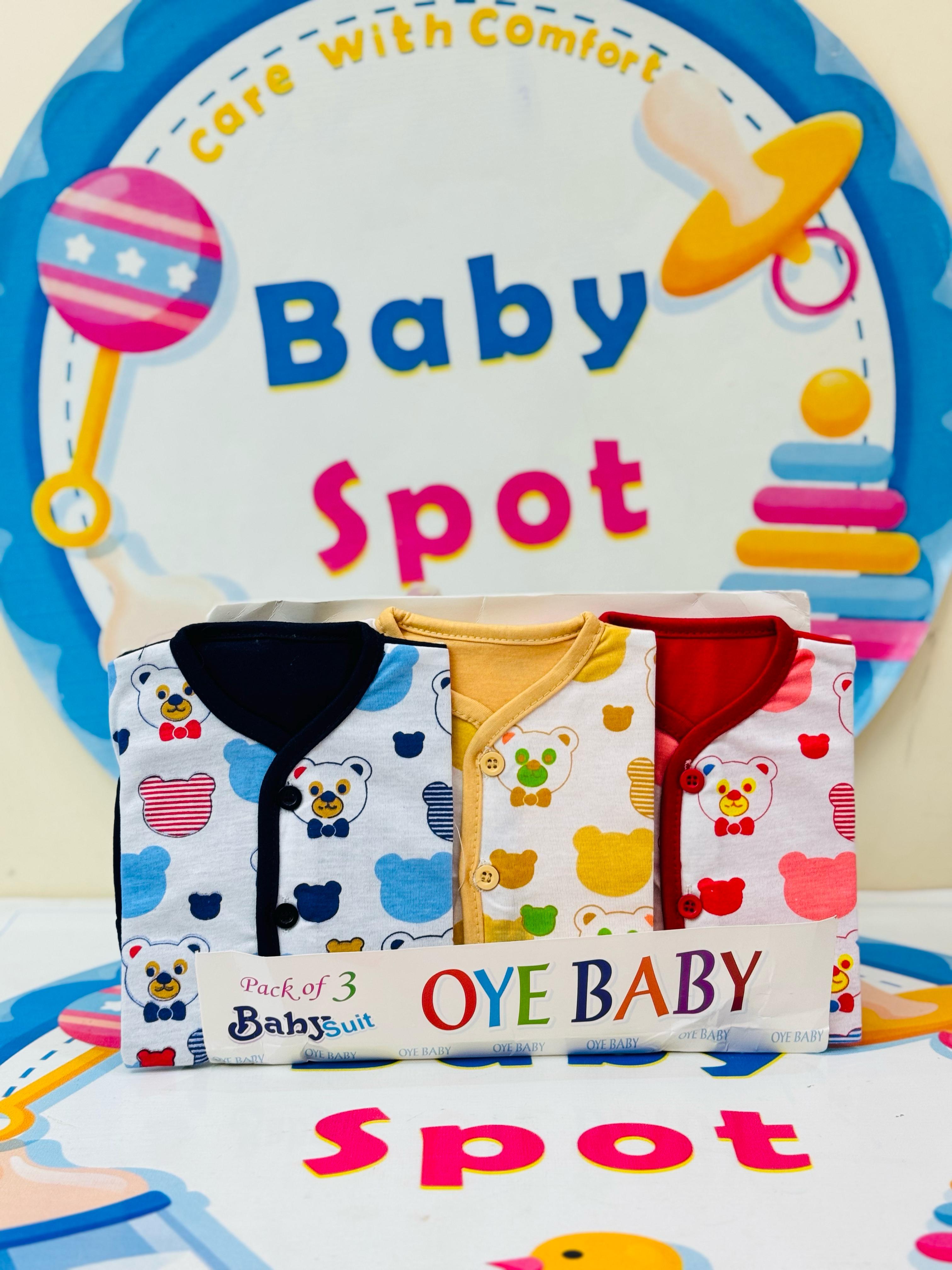 Baby Suits Set – Pack of 3 with Matching Cap