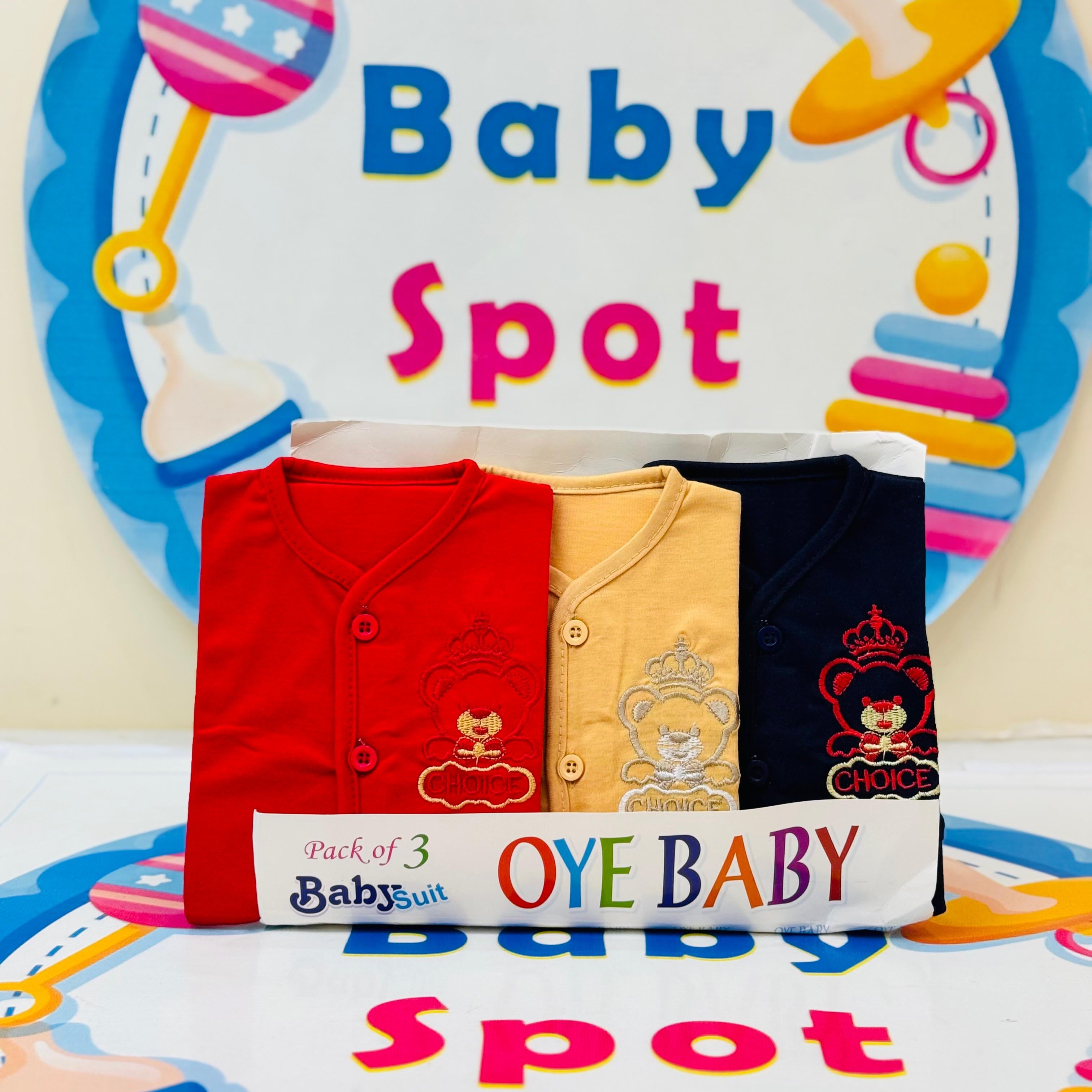 Baby Suits Set – Pack of 3 with Matching Cap