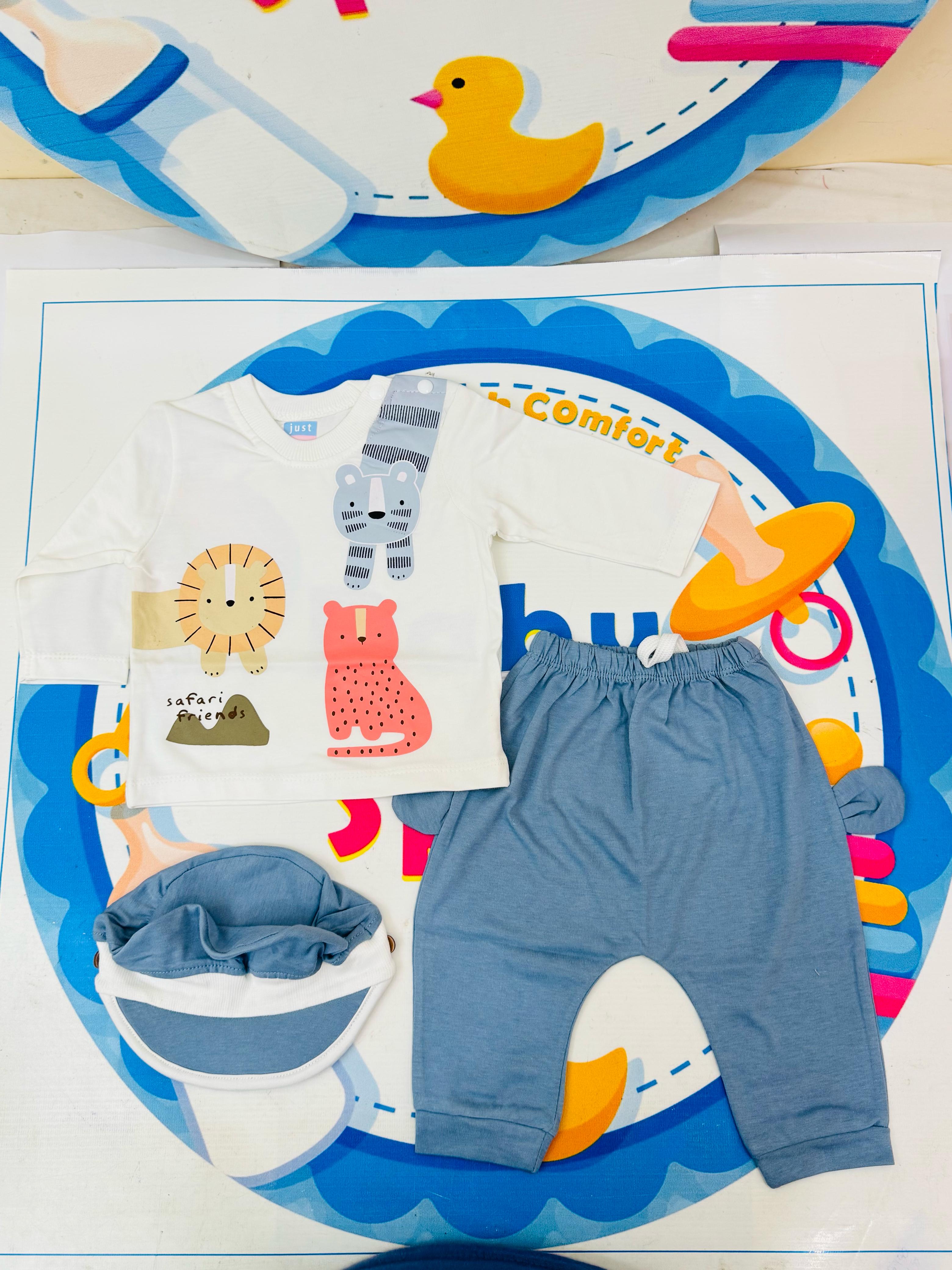Premium Baby Pajama Shirt with Cap Collection