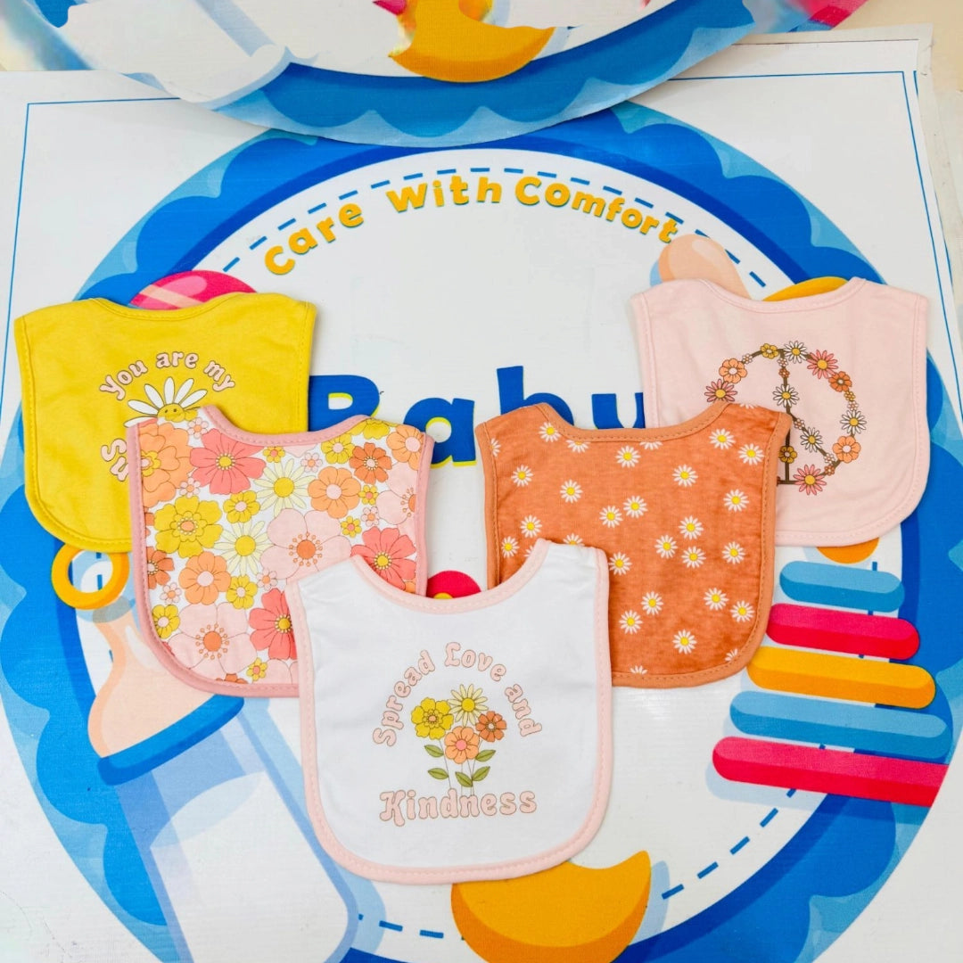 Hudson Branded Fancy Baby Bibs – Pack of 5