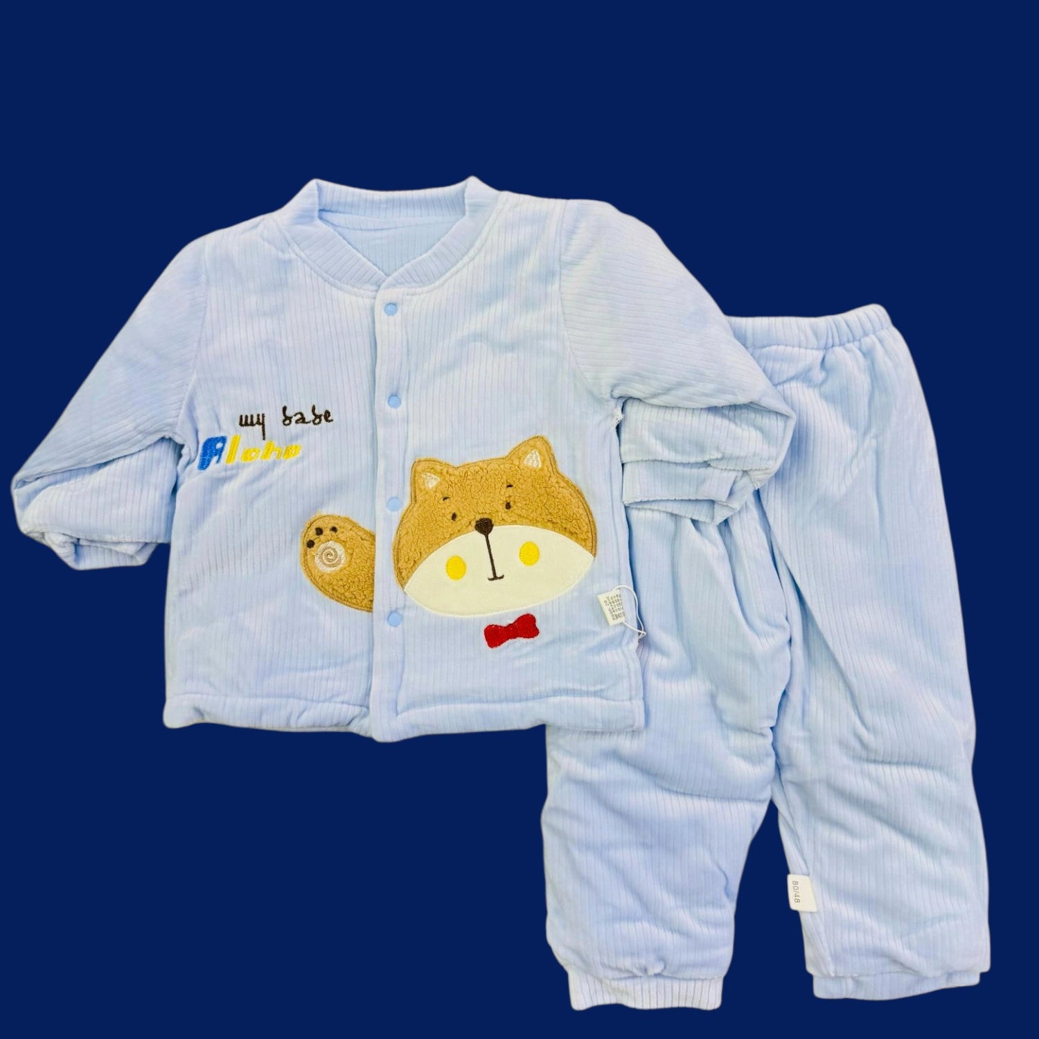 Winter quilted 2 pc baby suits