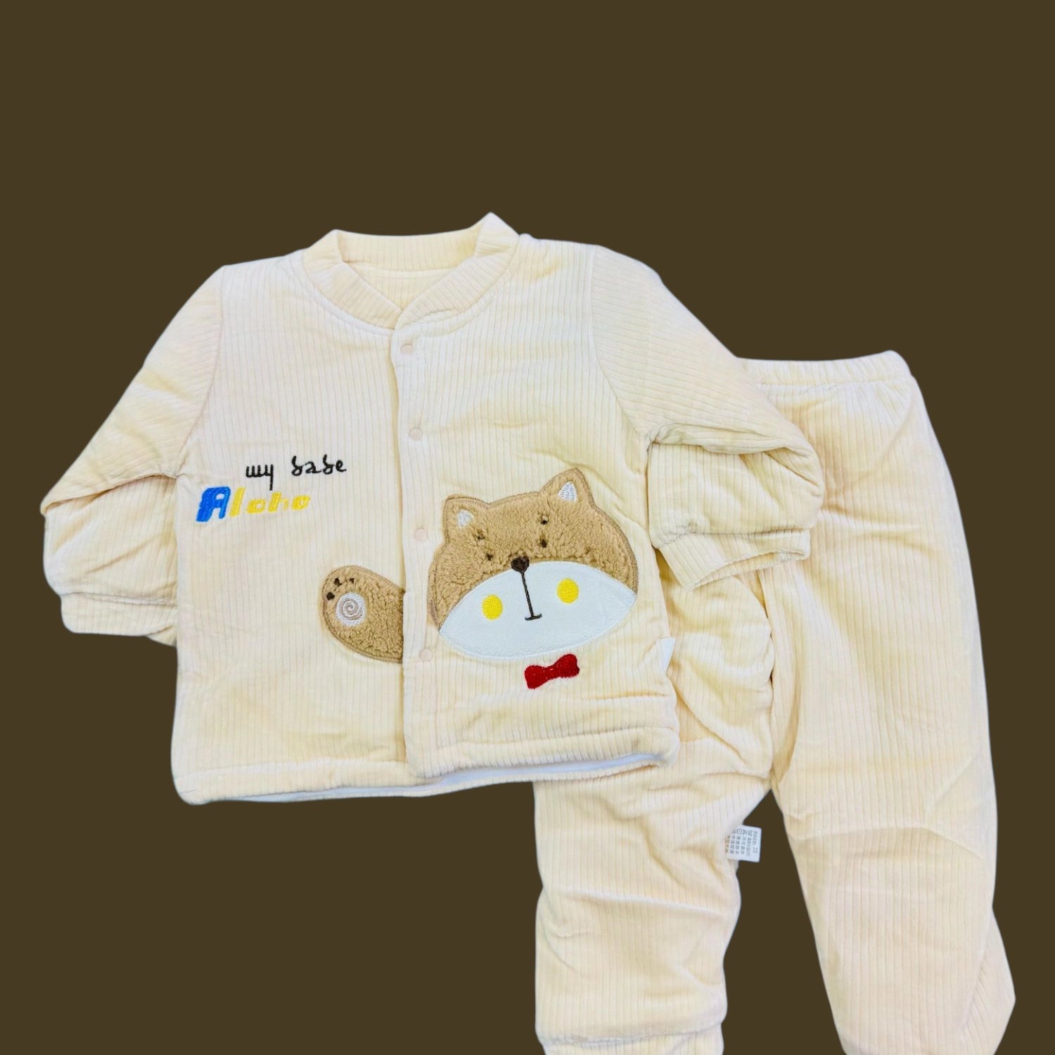 Winter quilted 2 pc baby suits