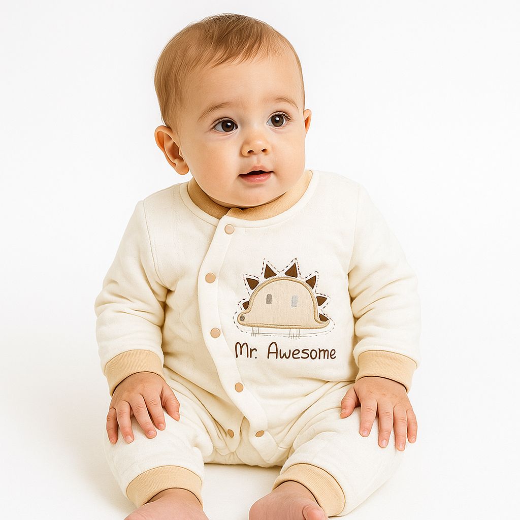 Baby Quilted Winter Rompers – Cozy & Stylish