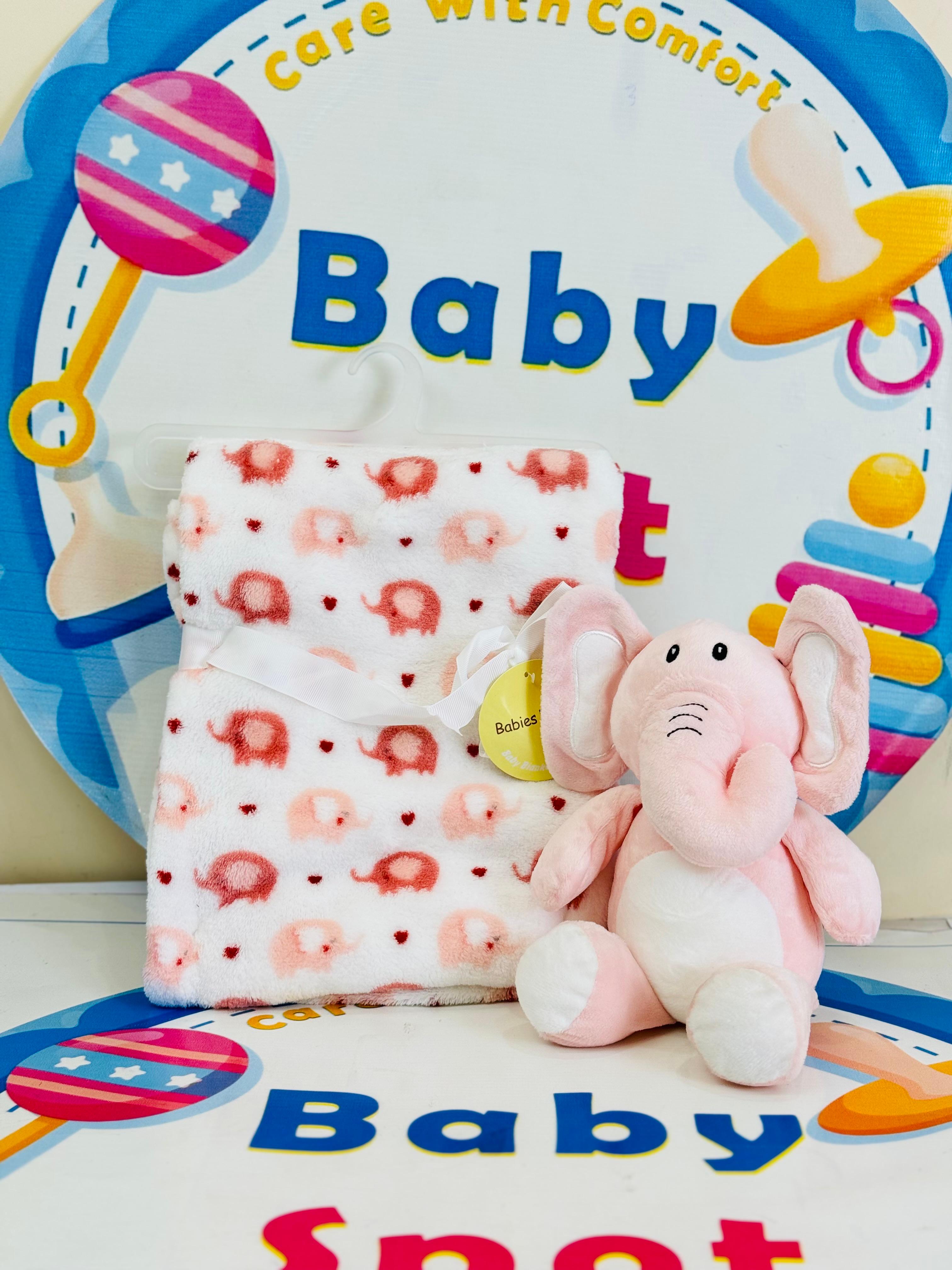 🧸 Hudson Baby Blanket with Stuff Toy