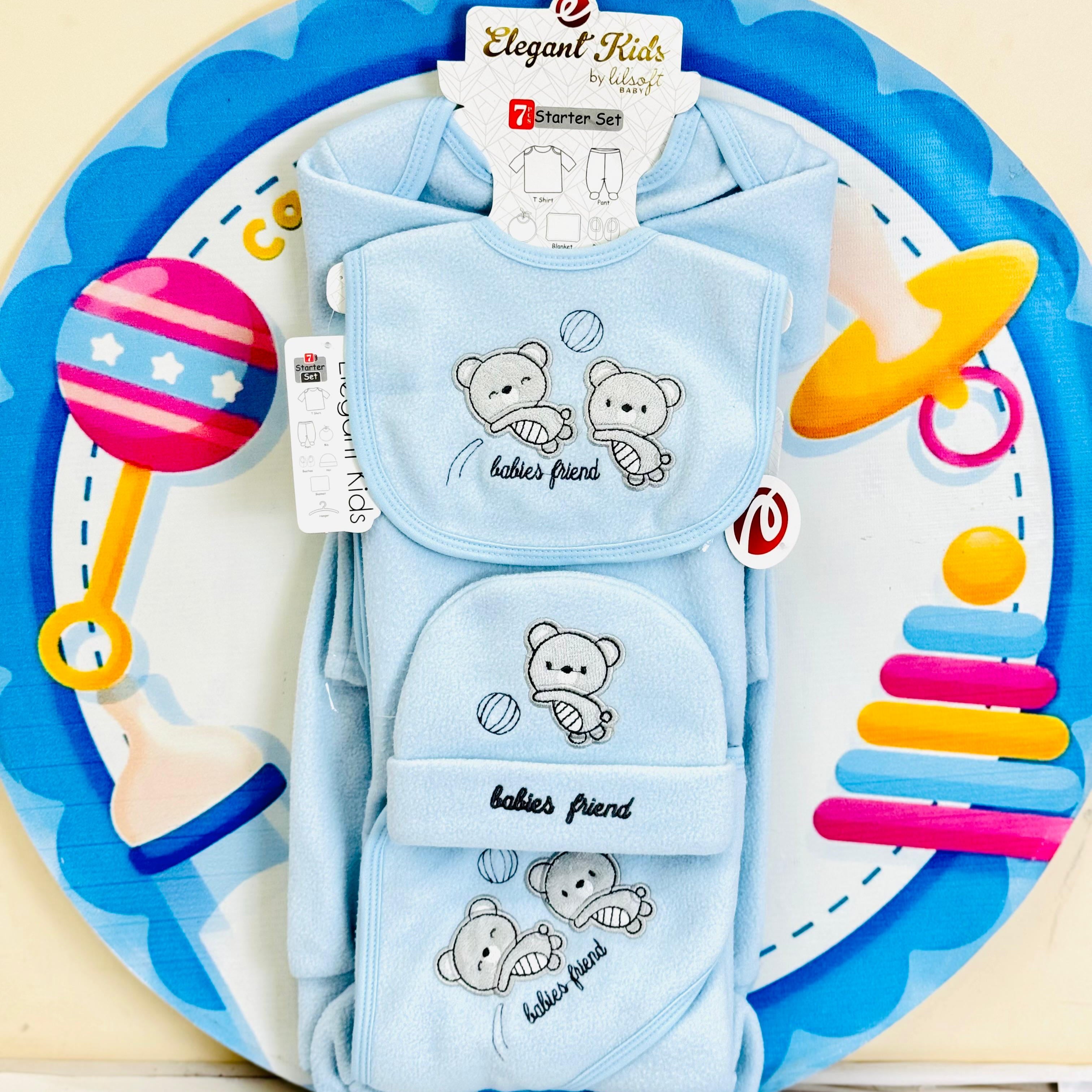 7 Pcs Winter Fleece Baby Starter Set – Warm & Cozy