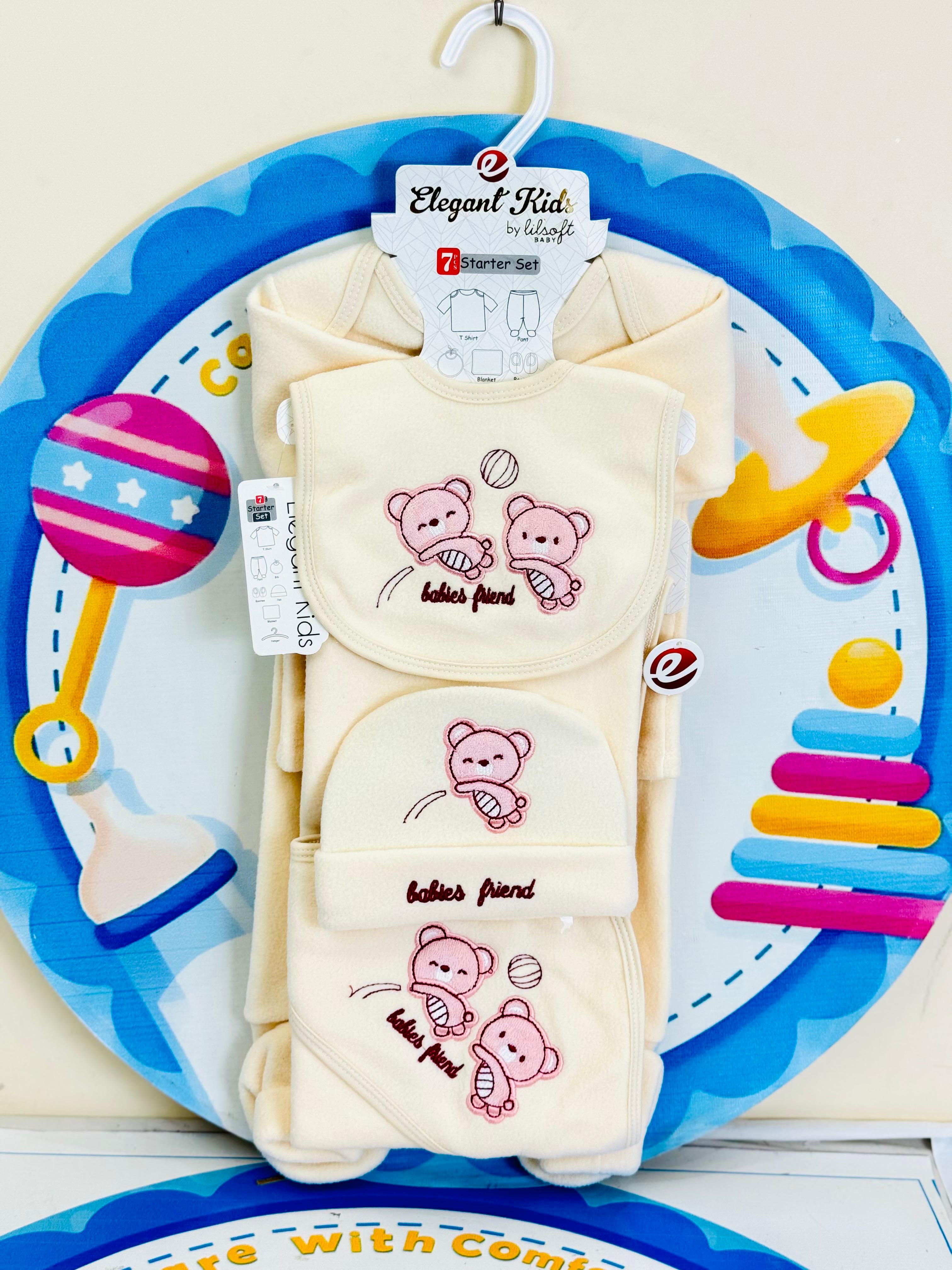 7 Pcs Winter Fleece Baby Starter Set – Warm & Cozy