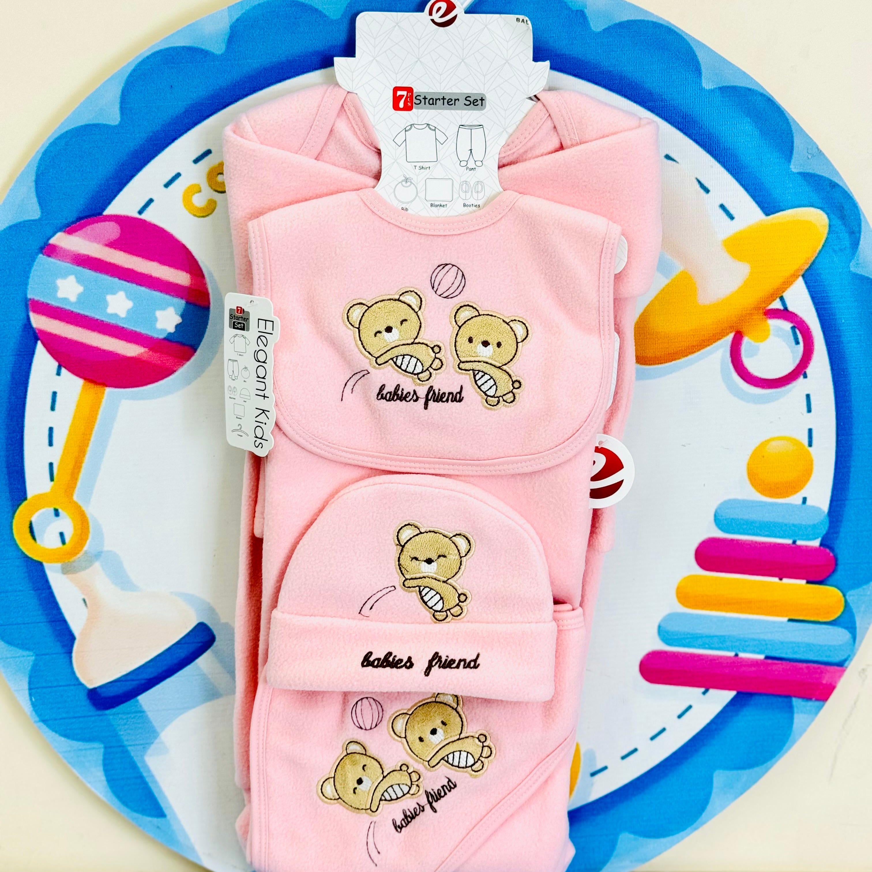 7 Pcs Winter Fleece Baby Starter Set – Warm & Cozy