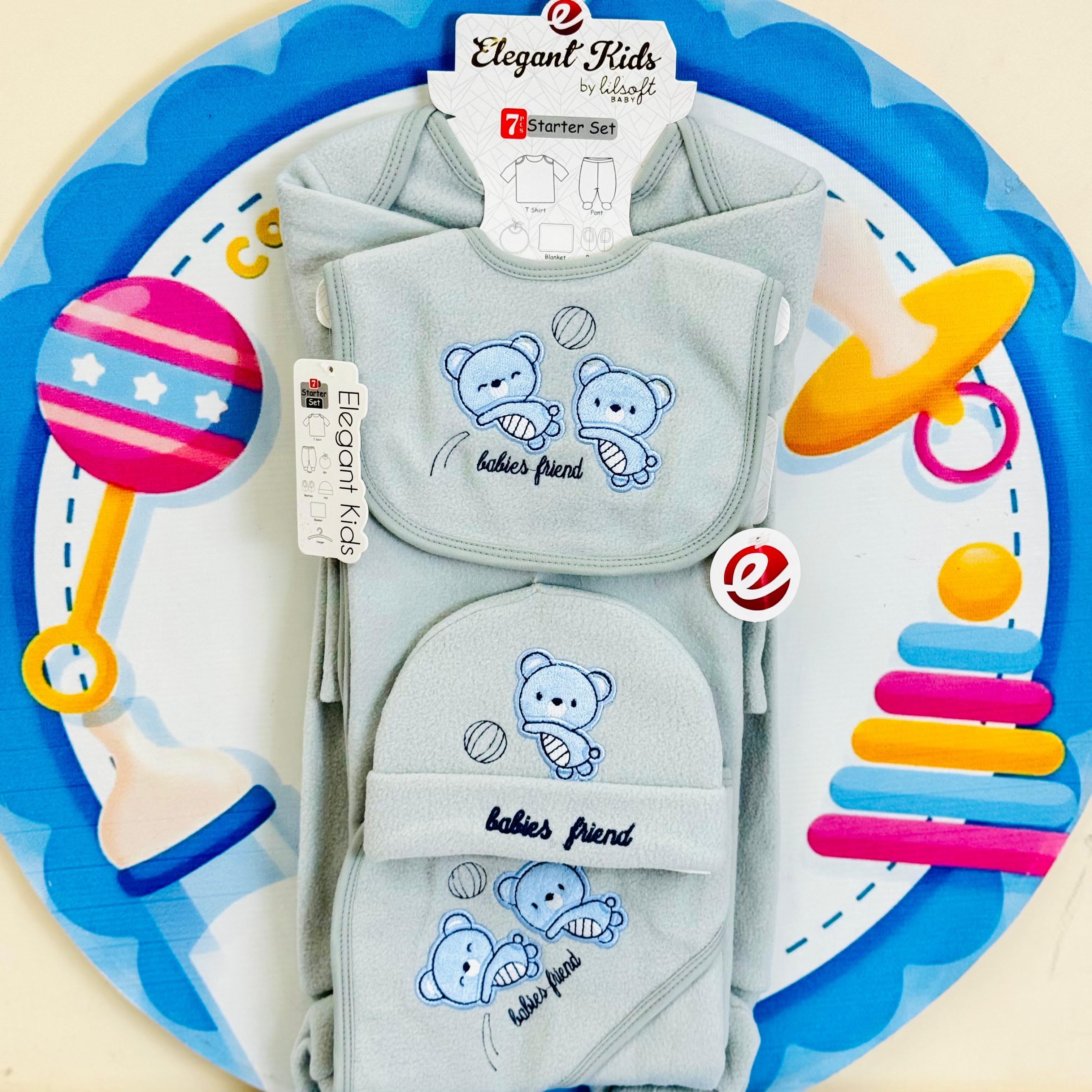 7 Pcs Winter Fleece Baby Starter Set – Warm & Cozy