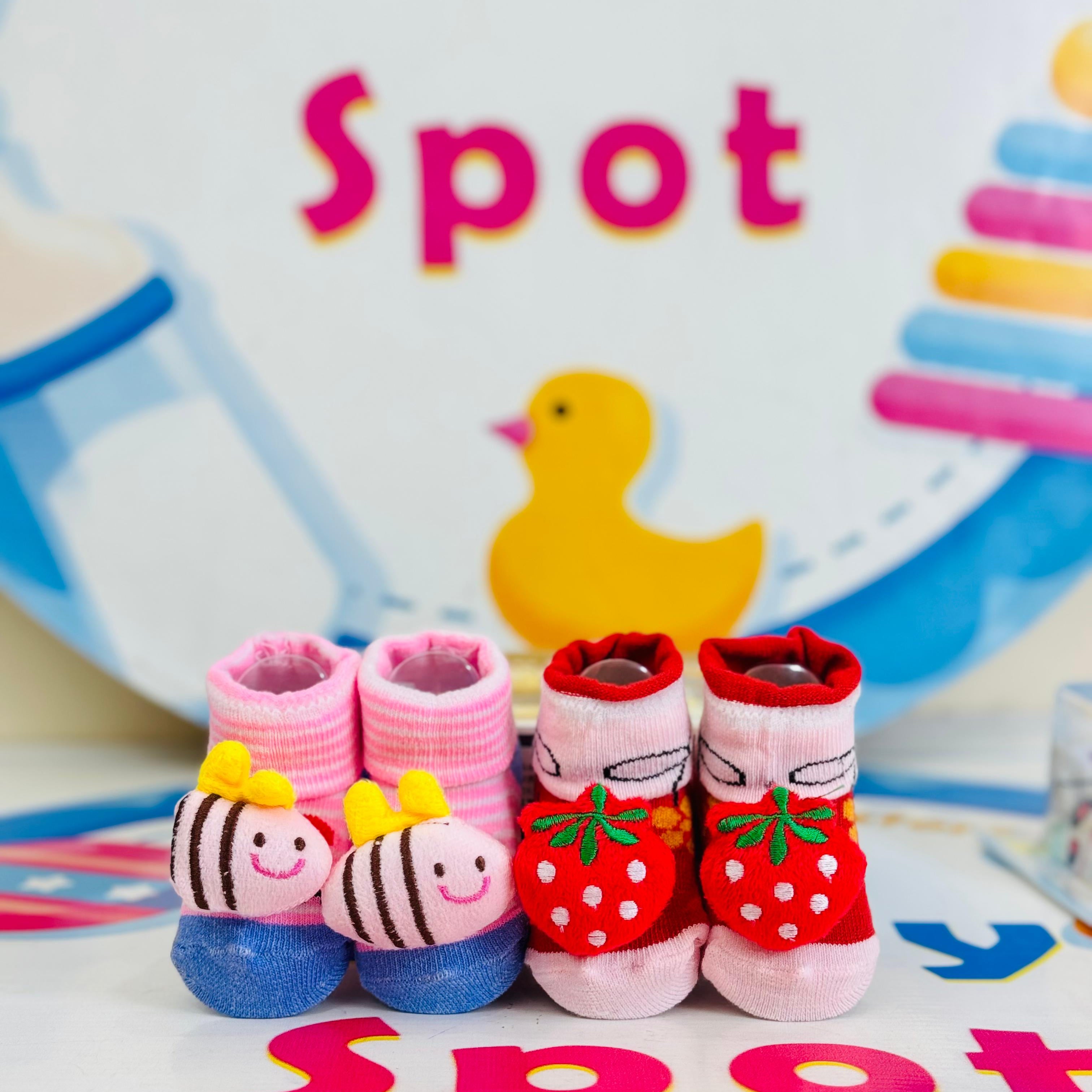 Bebe Fevor Branded Pack of 2 Socks Botties