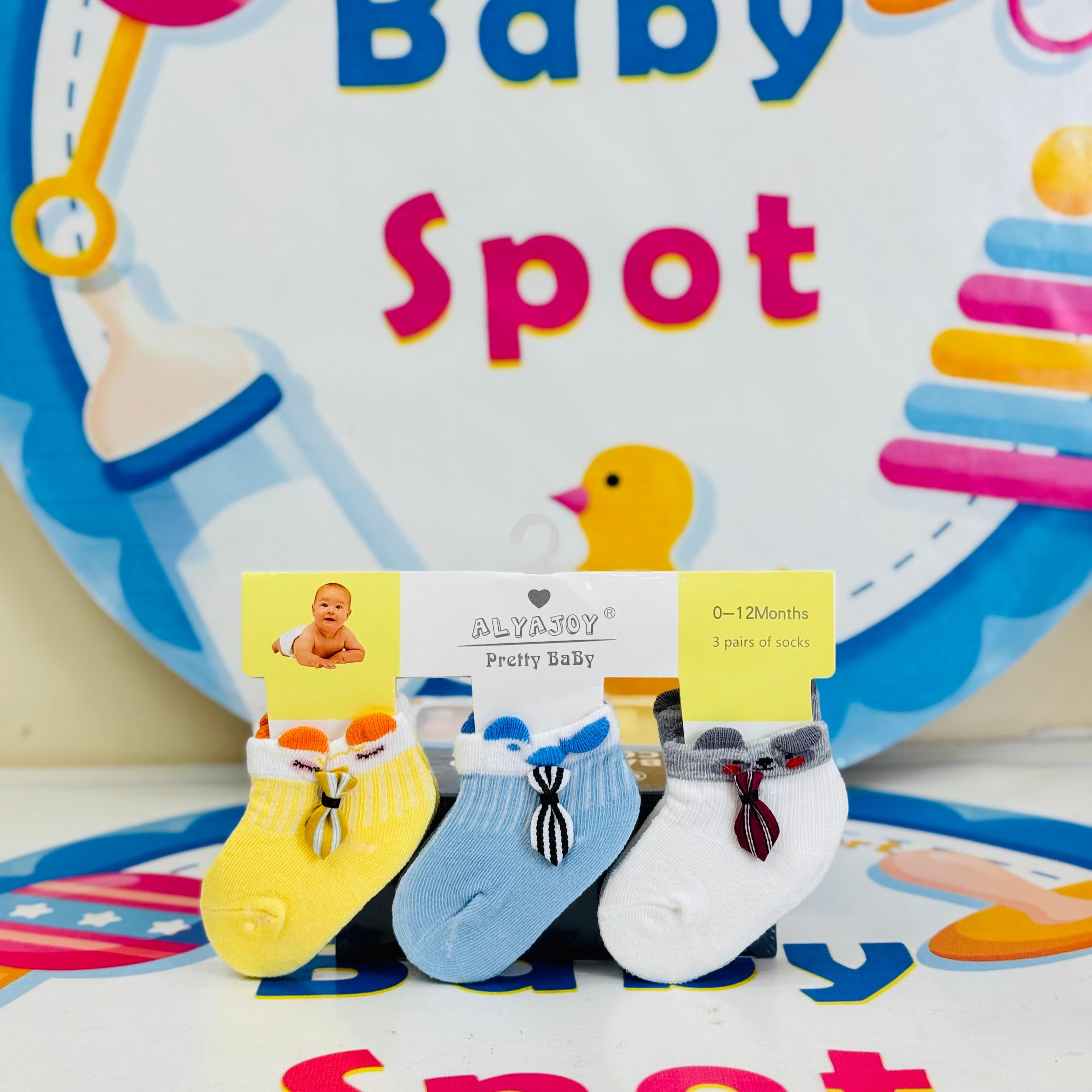 Baby –Set of 3 Socks for Newborns