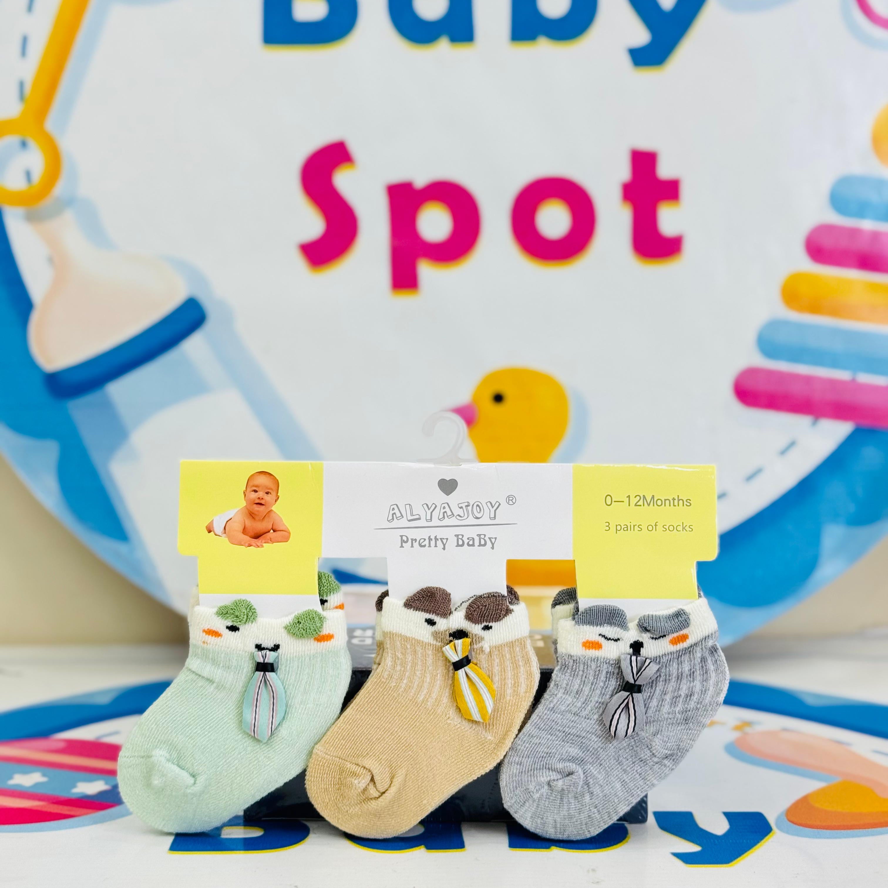 Baby –Set of 3  Socks for Newborns